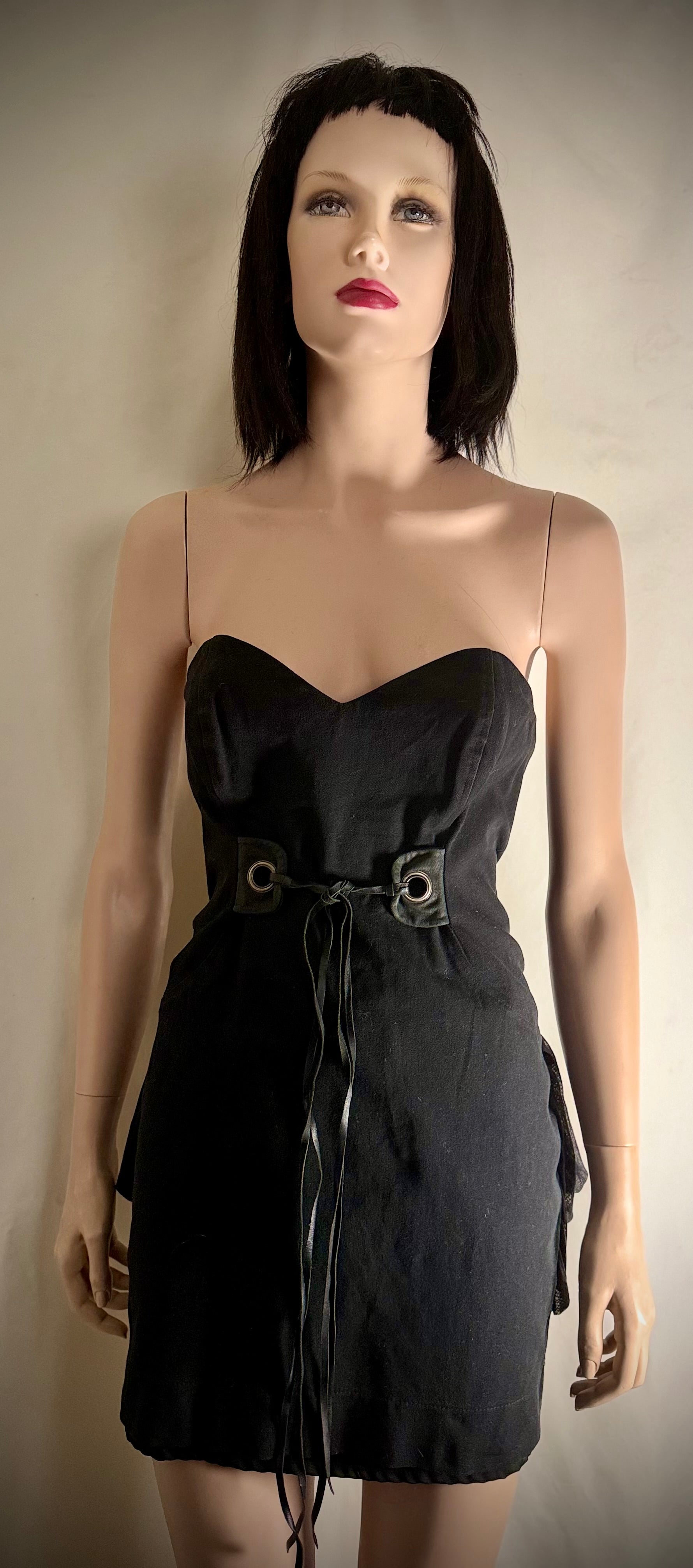 Mala Brajkovic Sculptural Black Corset Dress With Bustle
