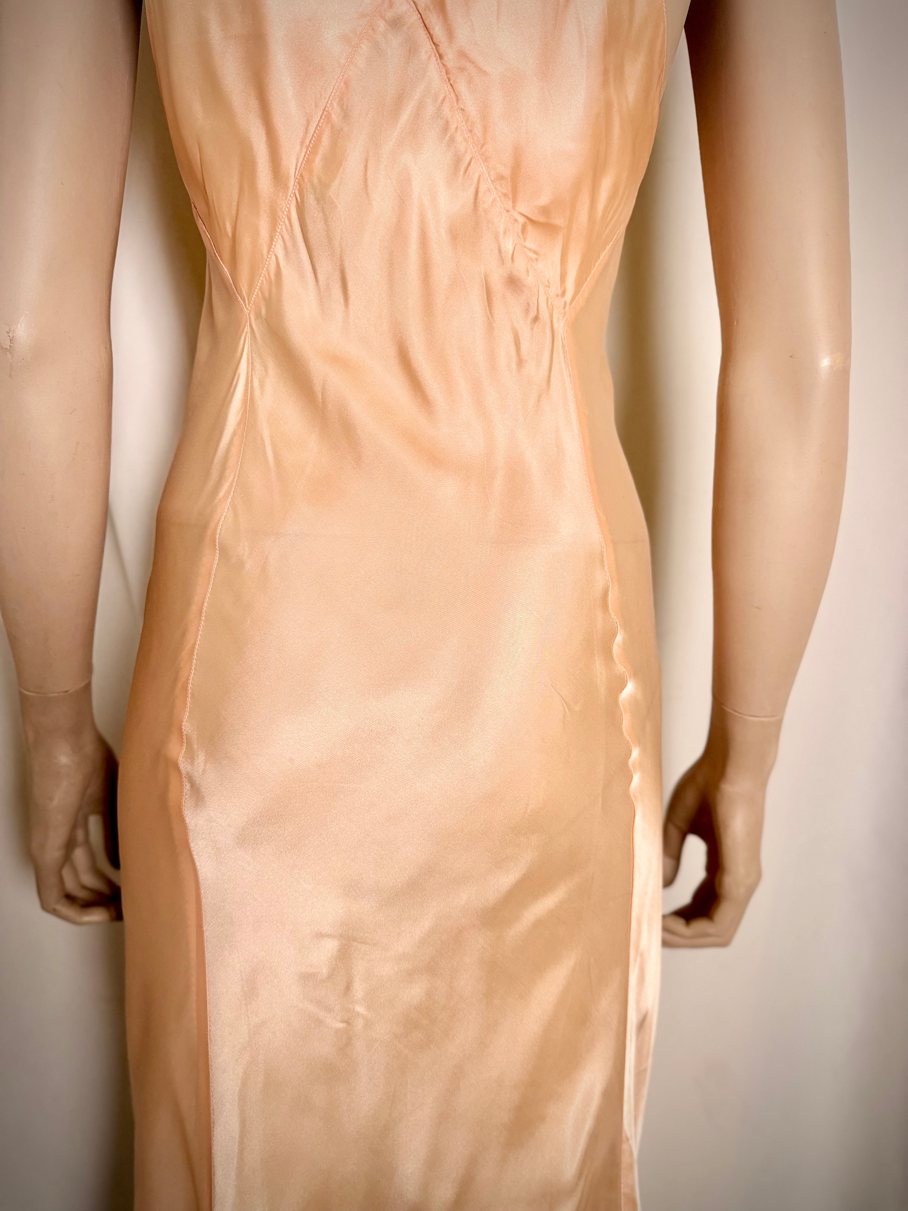 1940s Fruit of the Loom Rayon Satin Slip Dress