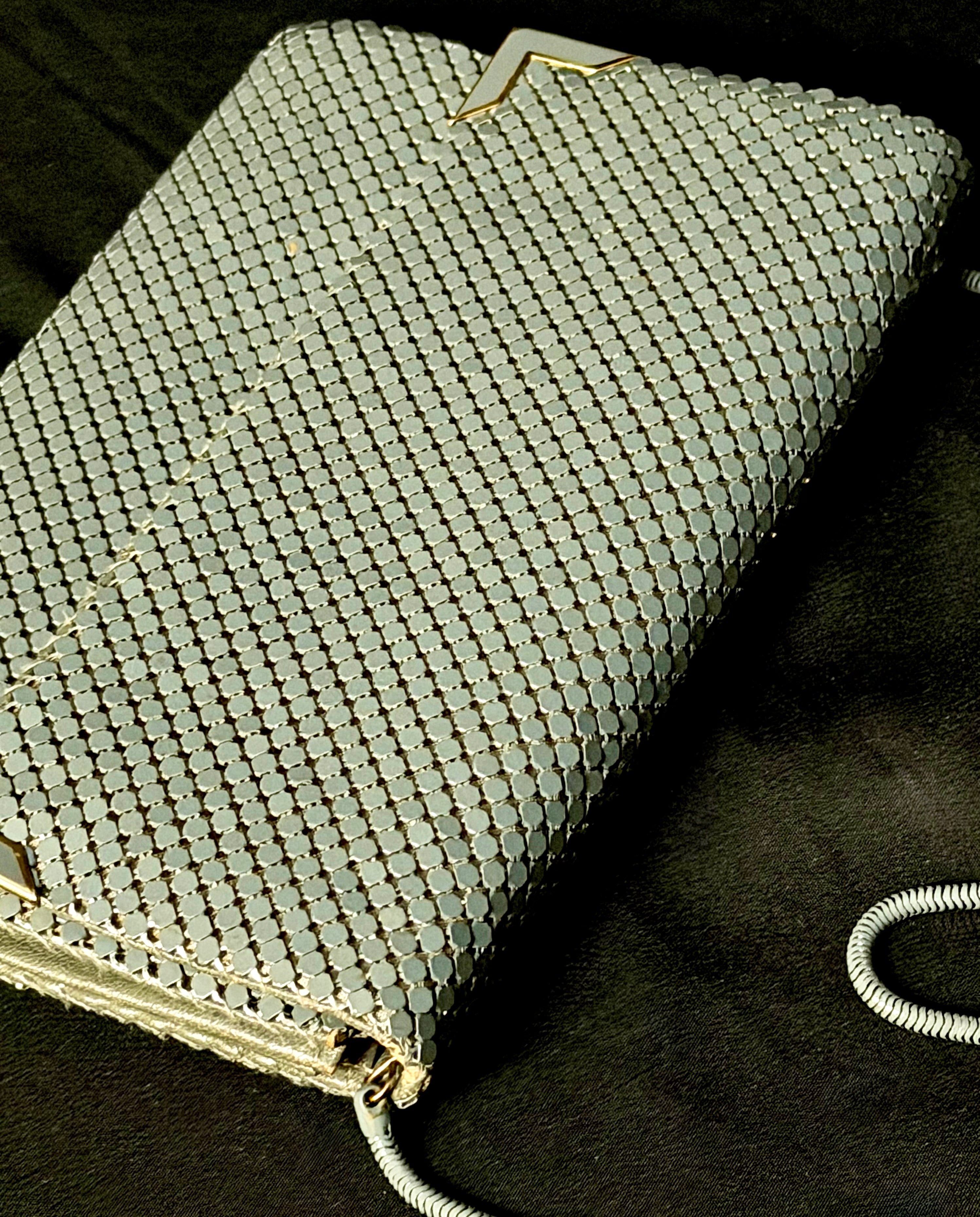 Mesh Clutch - 1970s Silver Evening Bag