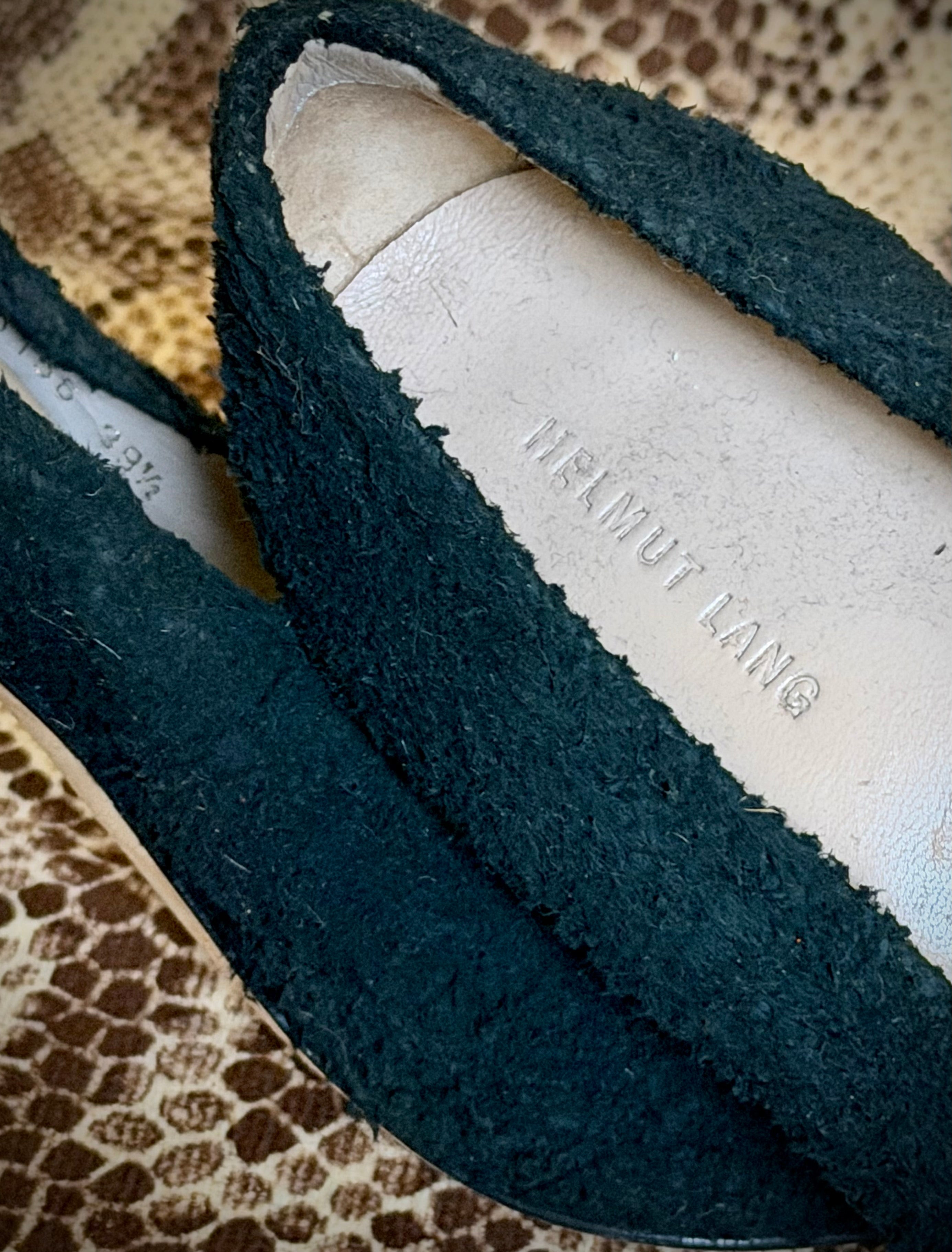 Helmut Lang Textured Haircalf Pumps | Made In Italy