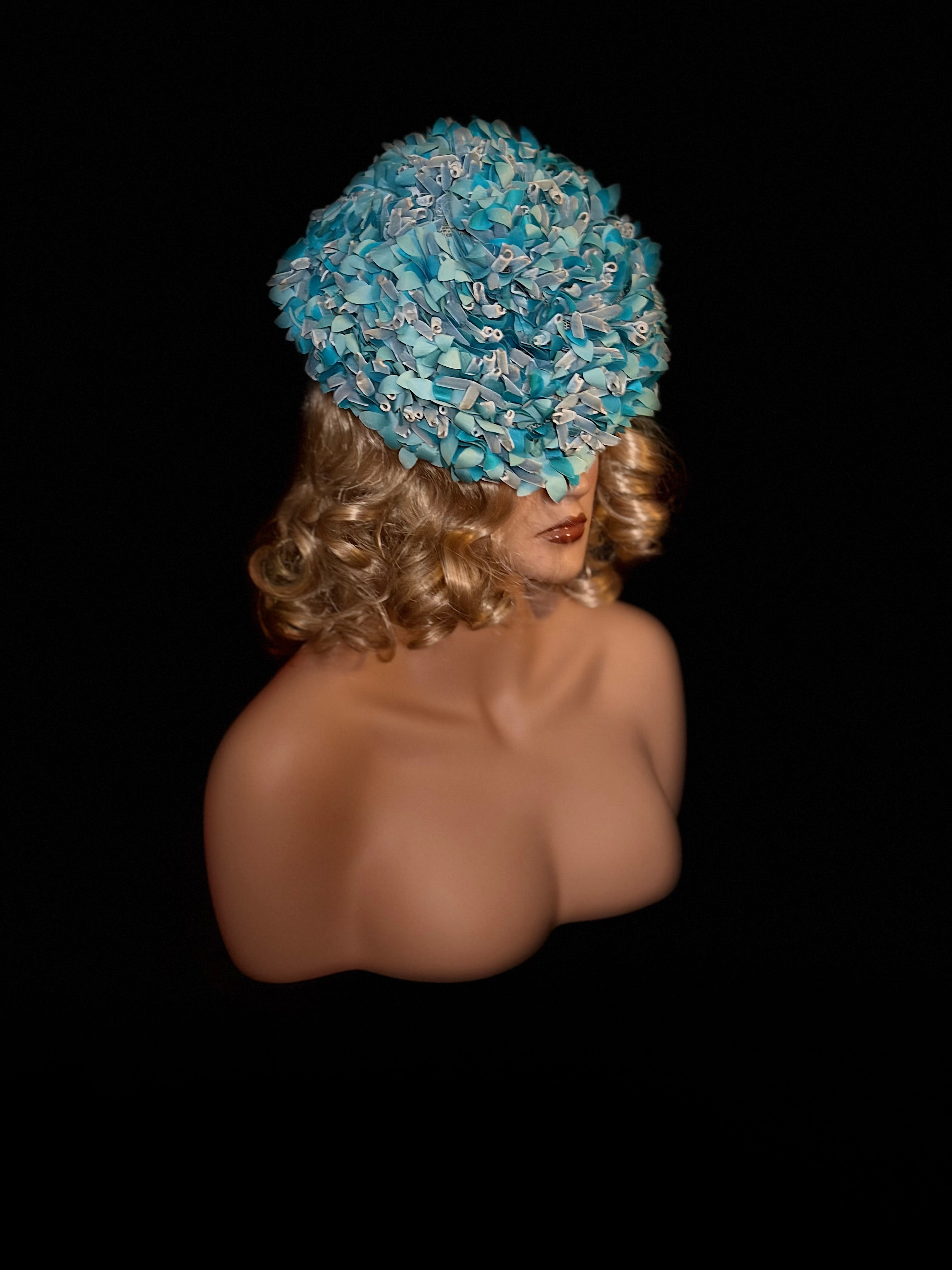 Moray Sculptural Floral Couture Hat - Mid-Century Millinery