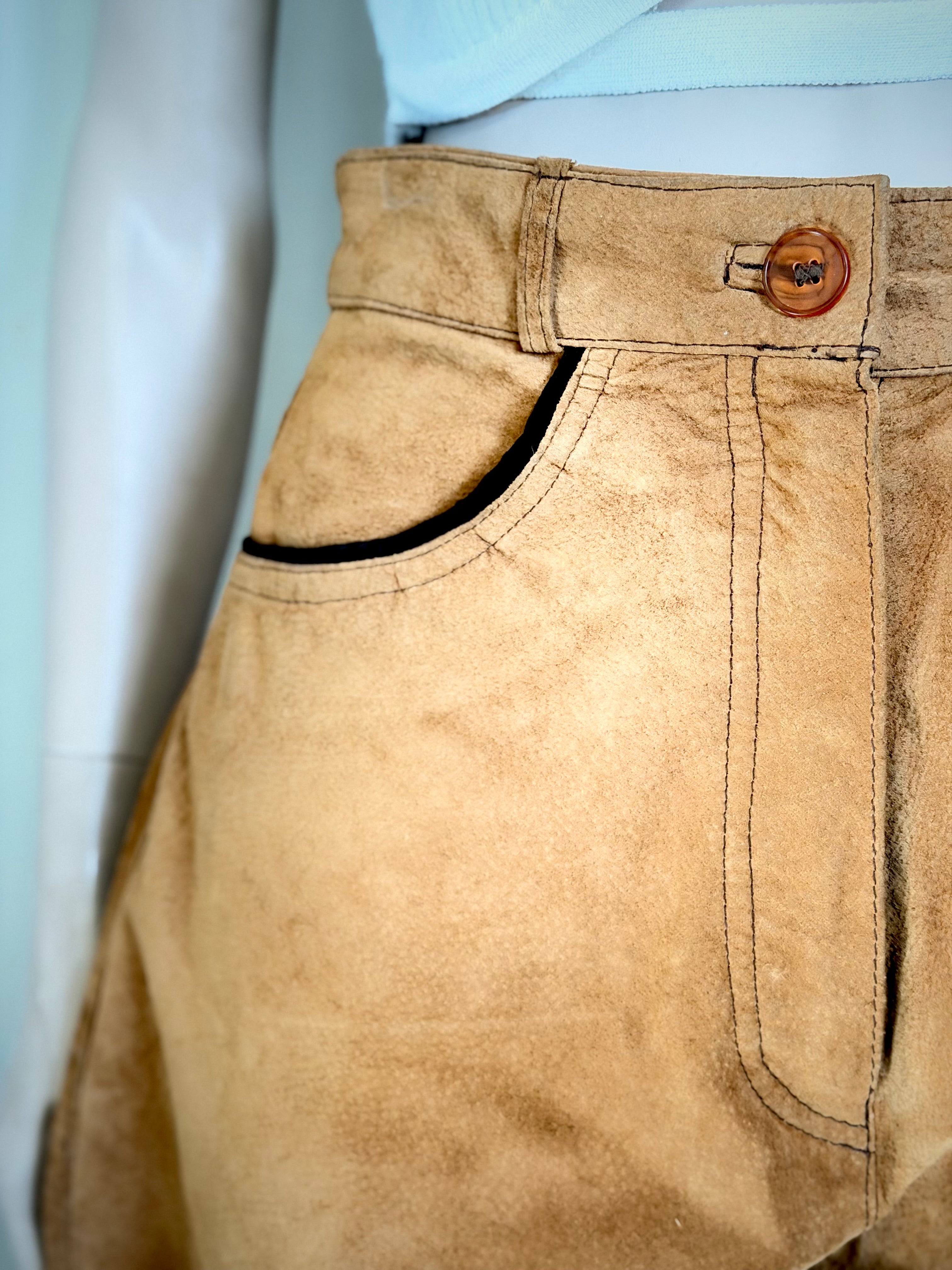 Vintage Russian Suede Jodhpurs - Heavyweight, Sculptural and Rare
