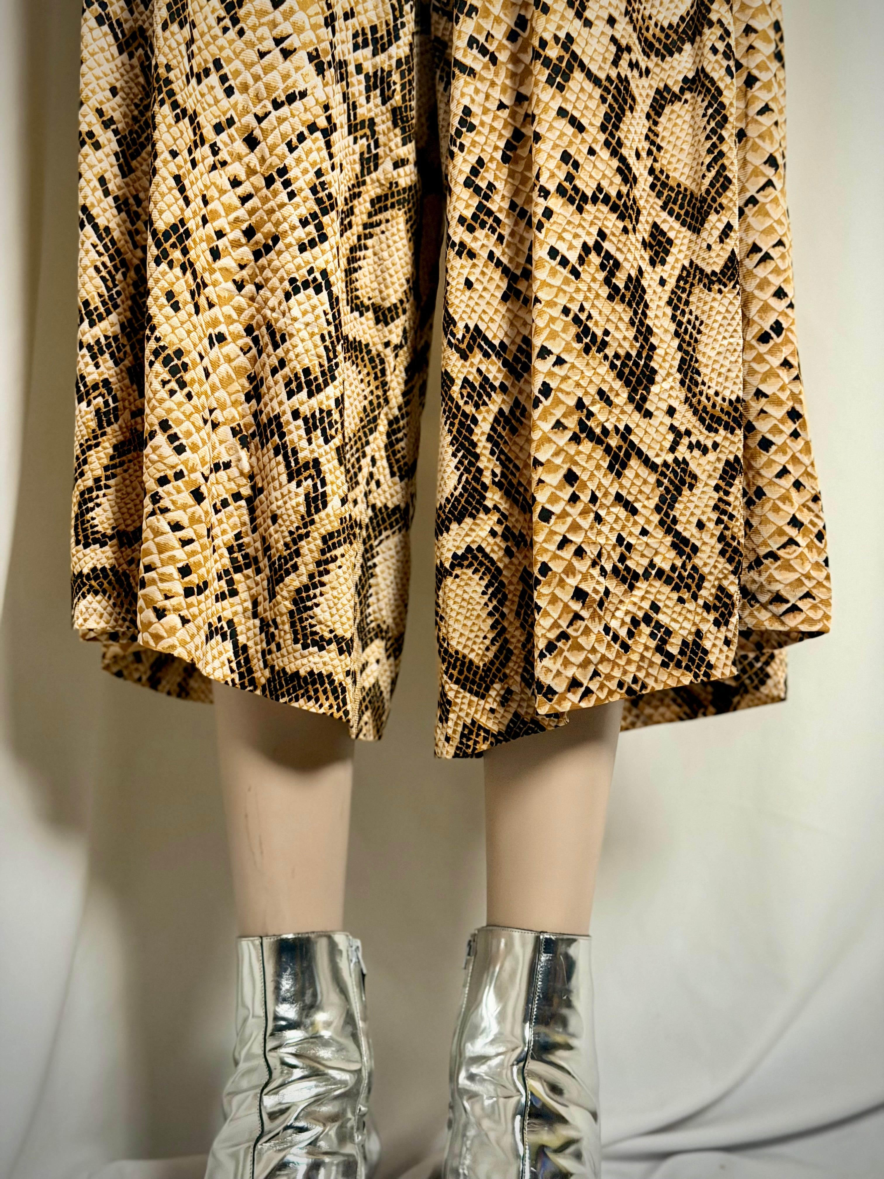 1970s Snakeskin Print Jumpsuit