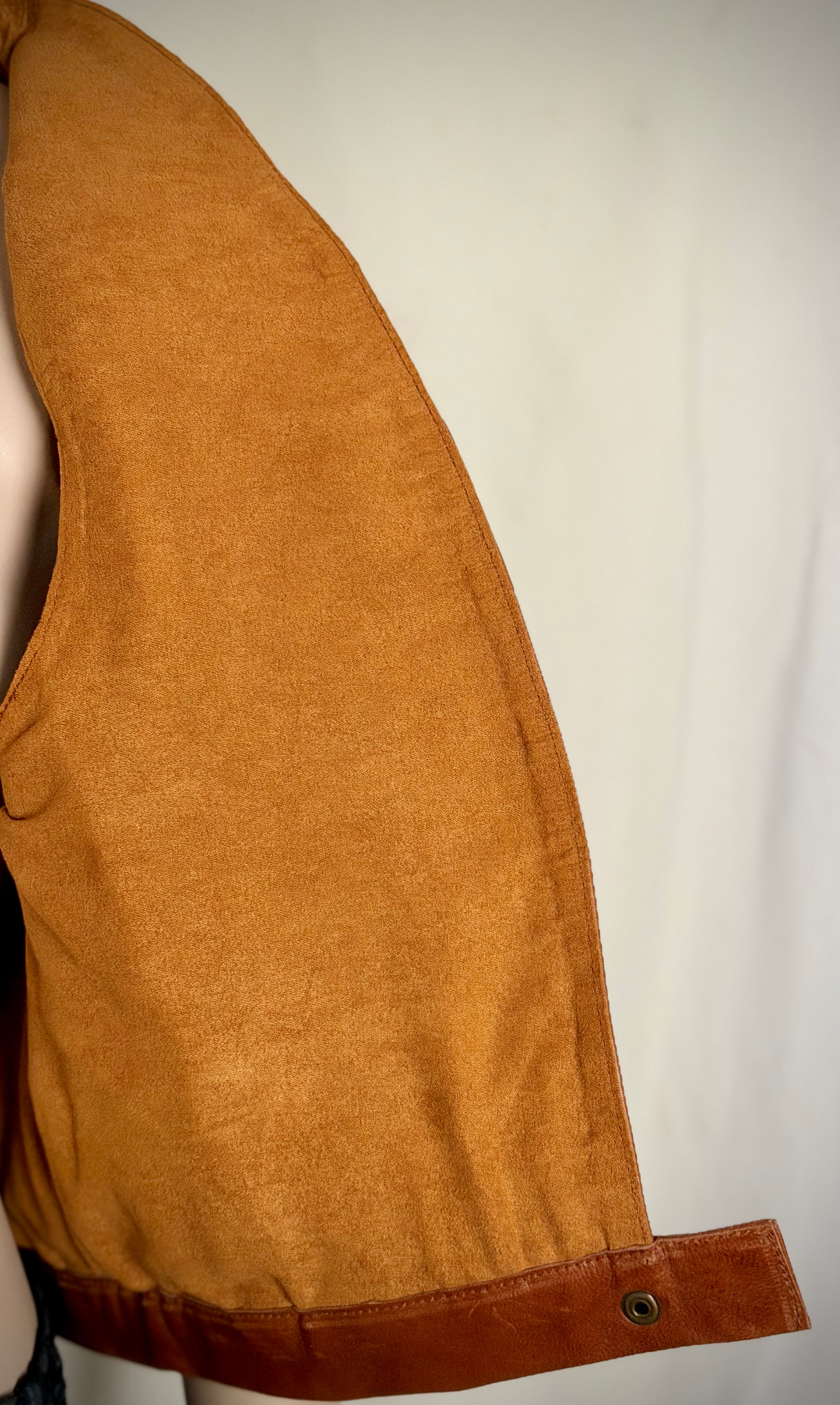 1990s Handcrafted Leather Patchwork Vest