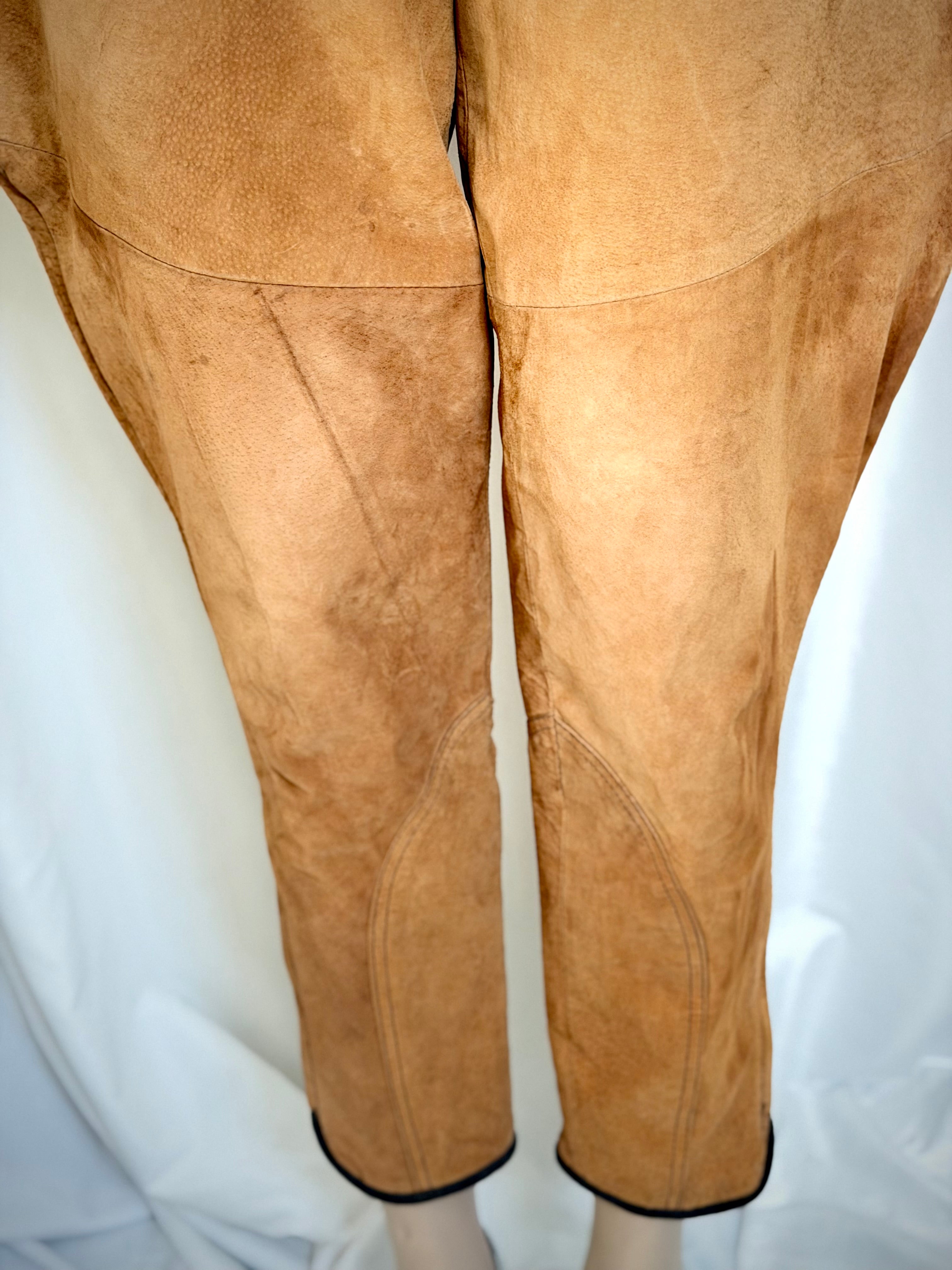 Vintage Russian Suede Jodhpurs - Heavyweight, Sculptural and Rare
