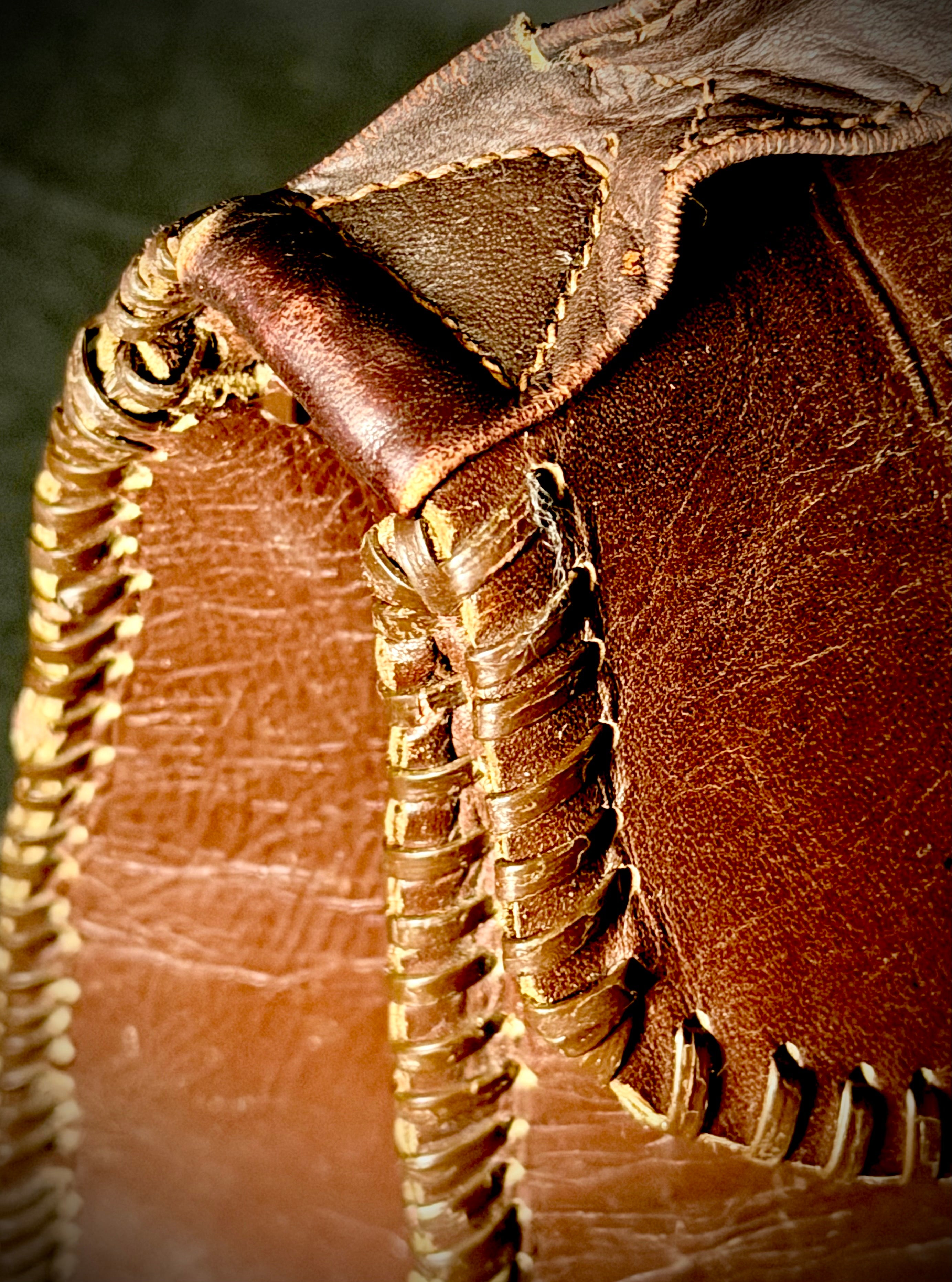 Late 1940s Chocolate Brown Leather Handbag
With Original 1963 Receipts Found Inside