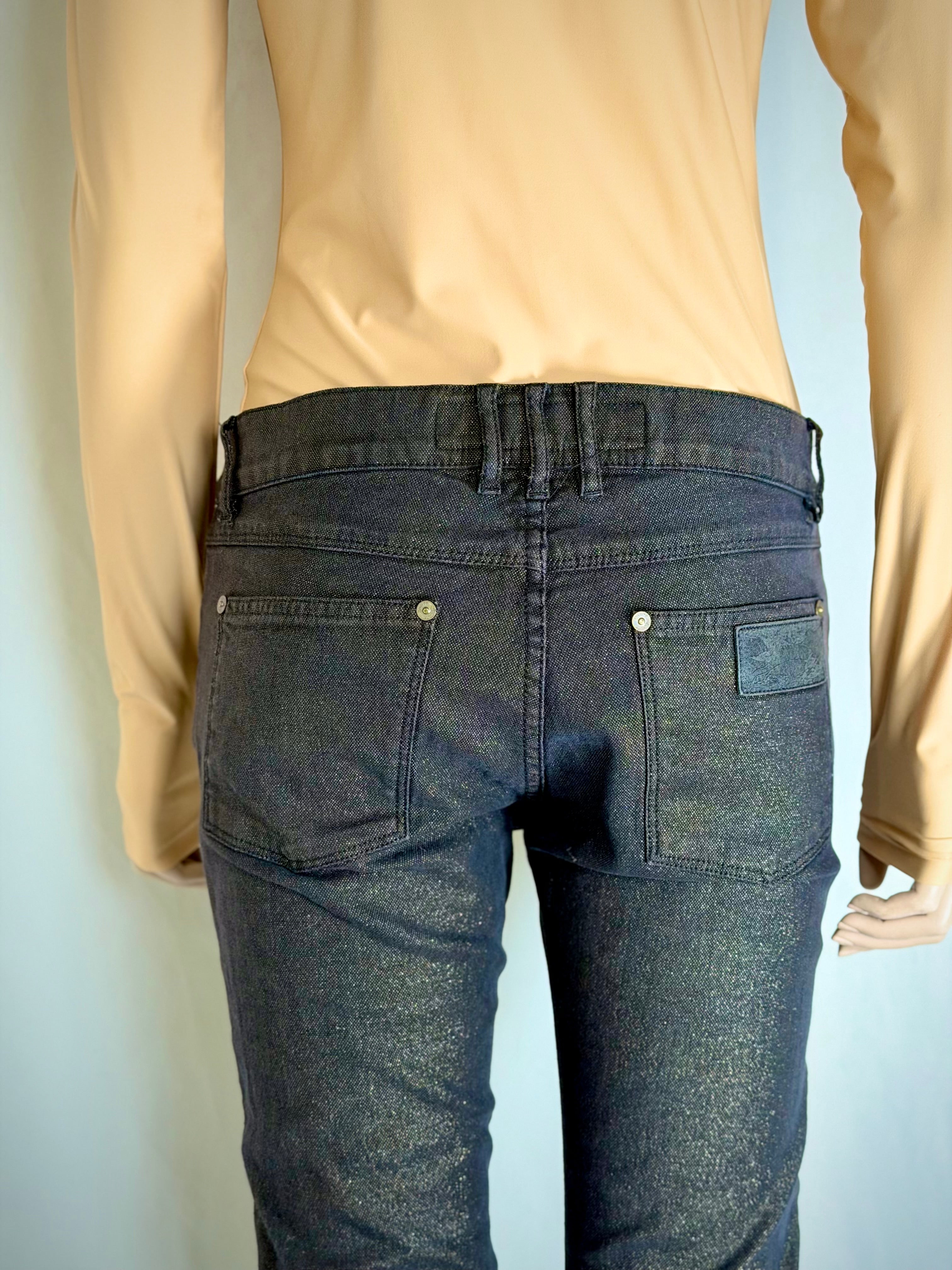 April 77 Gold-Lustre Slim Jeans with Guitar Pick Pocket