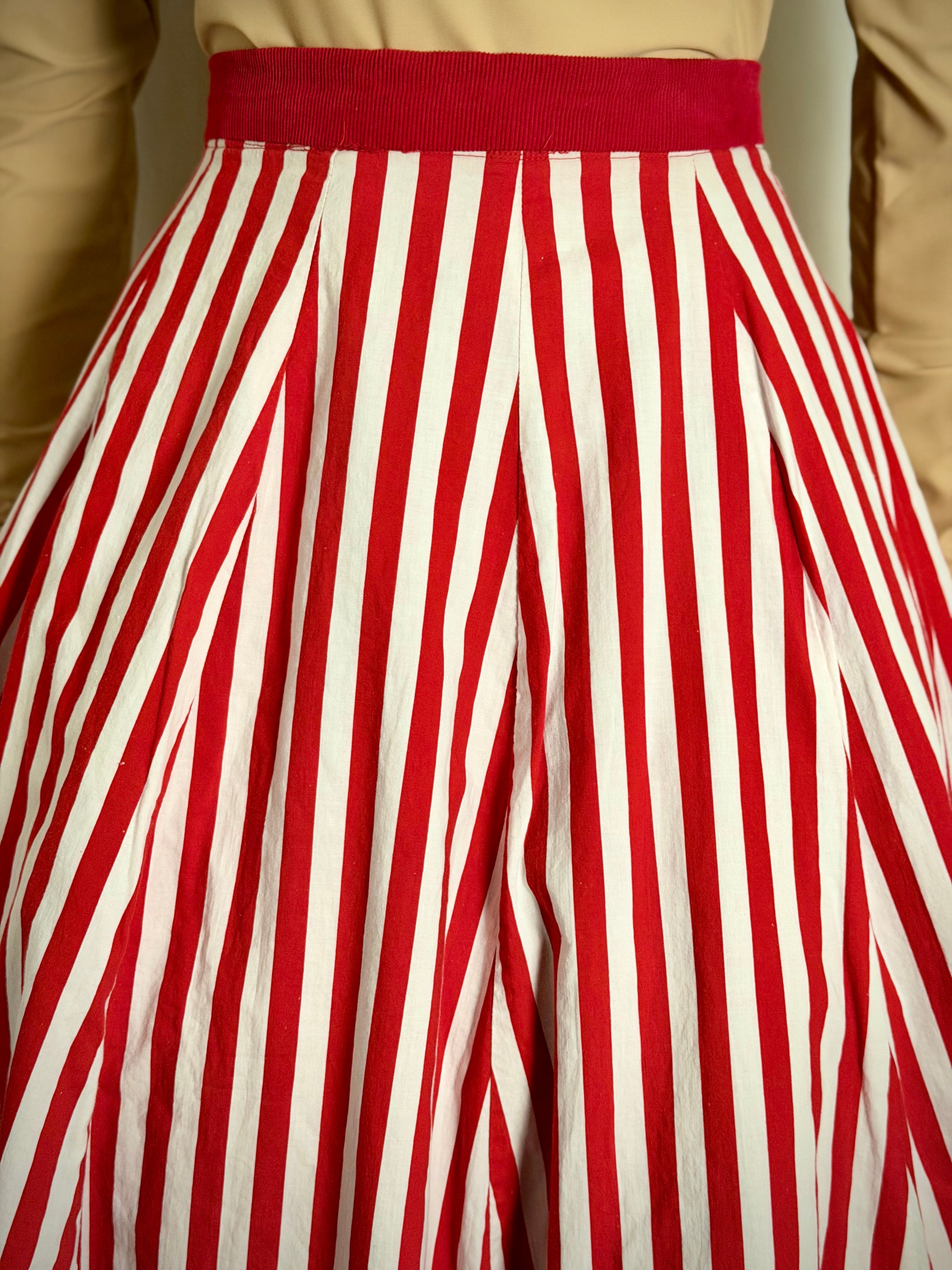 Reversible Red Corduroy Circle Skirt