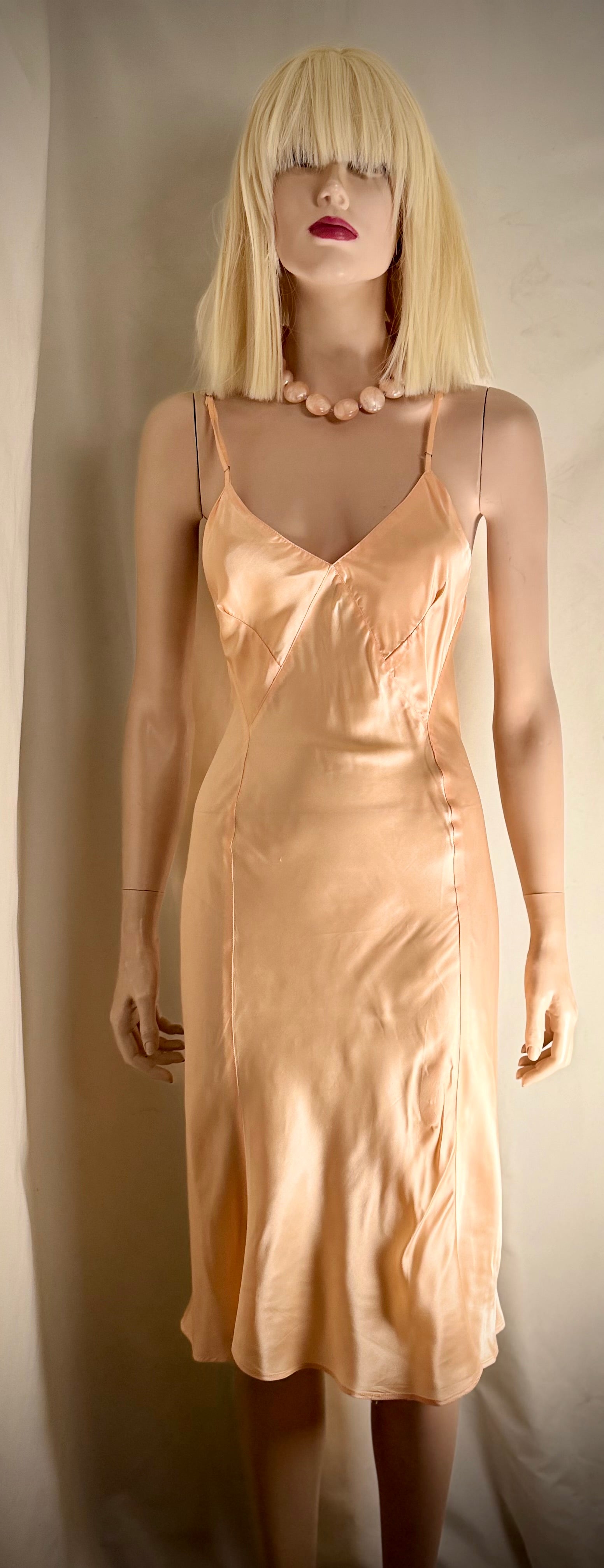1940s Fruit of the Loom Rayon Satin Slip Dress