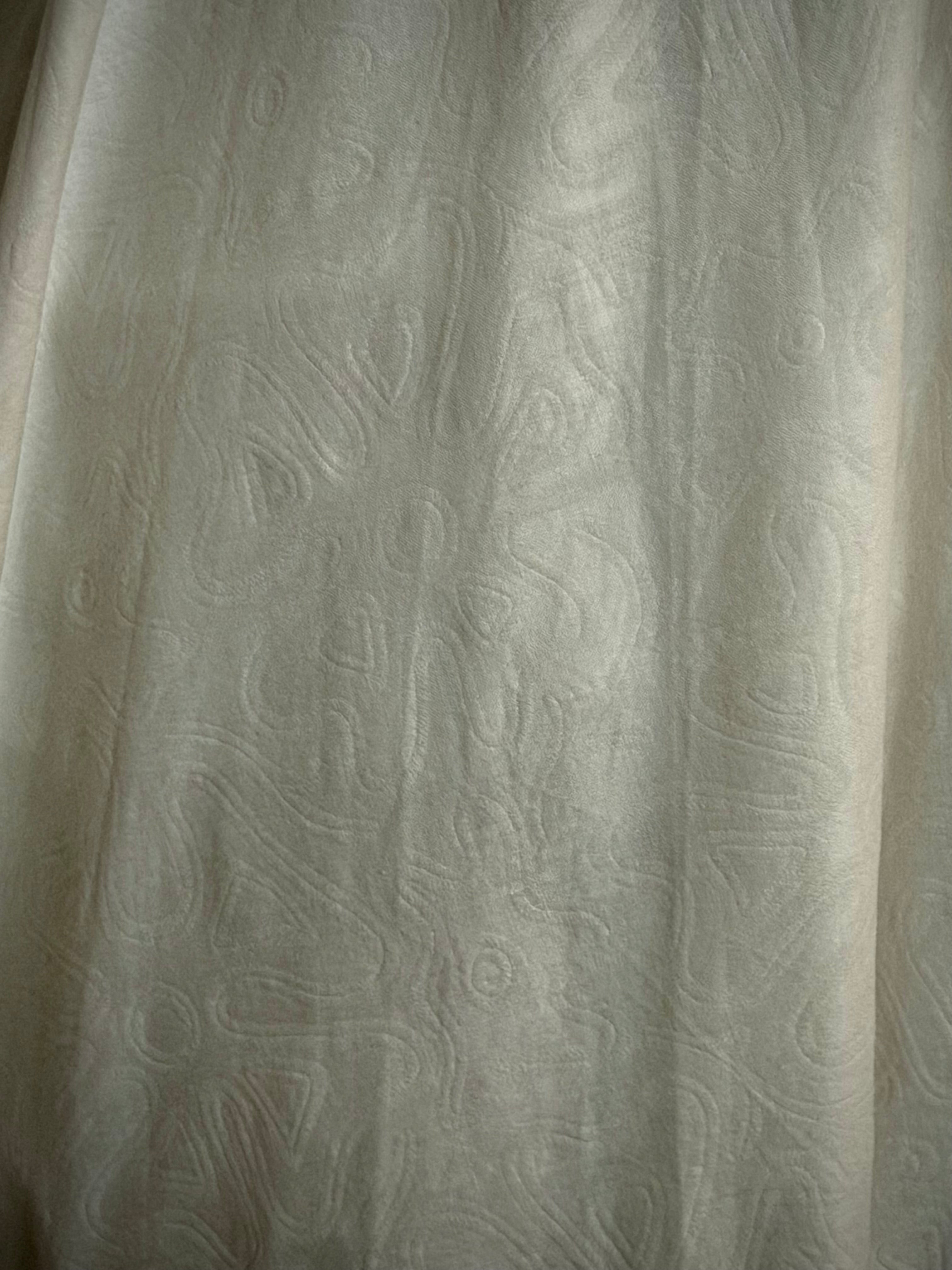 1950s Bengston Modell Sculptural Floral Jacquard Cotton Dress