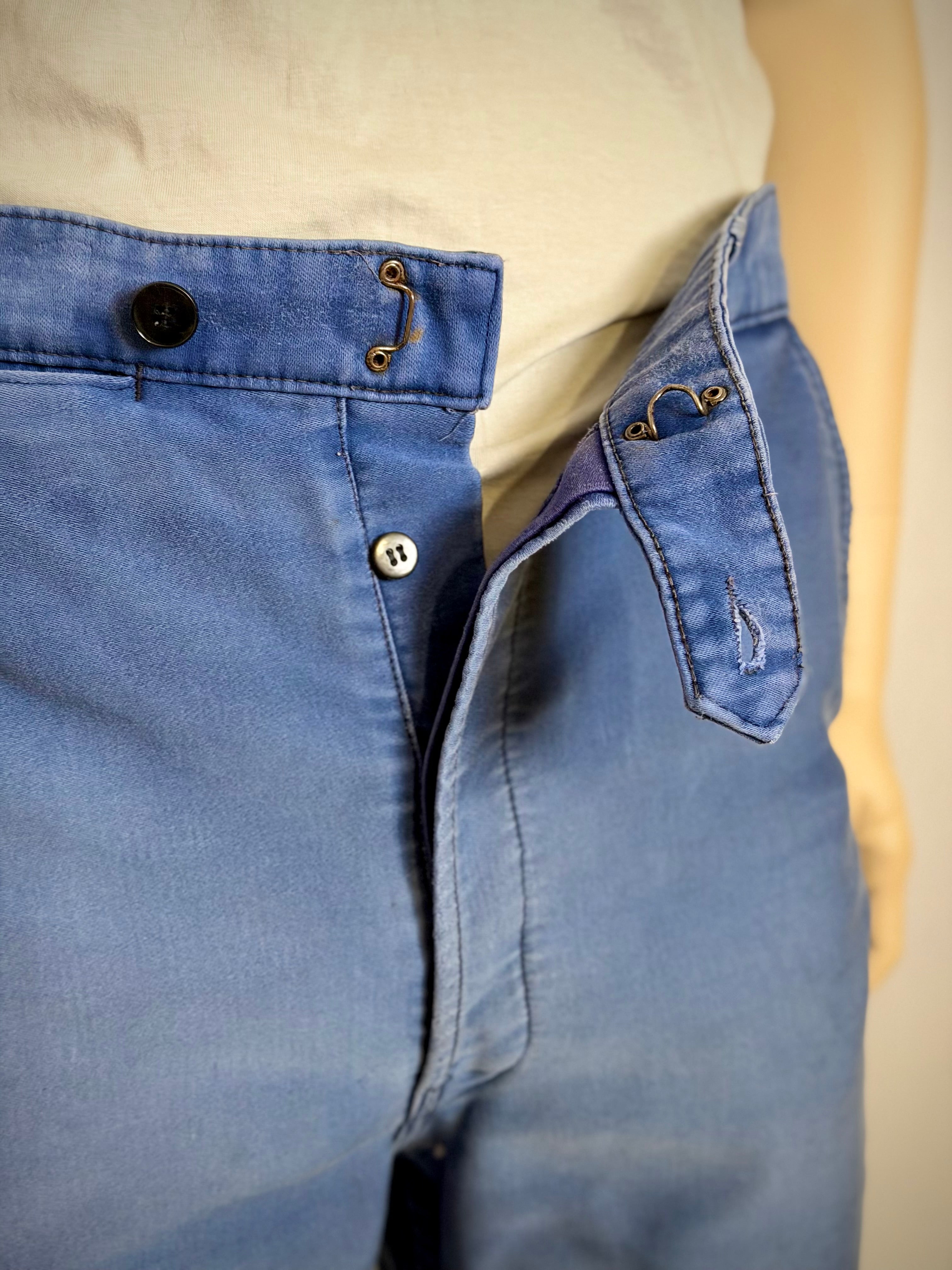 1960s French Work Pants - Patched, Faded and Ultra-Collectible