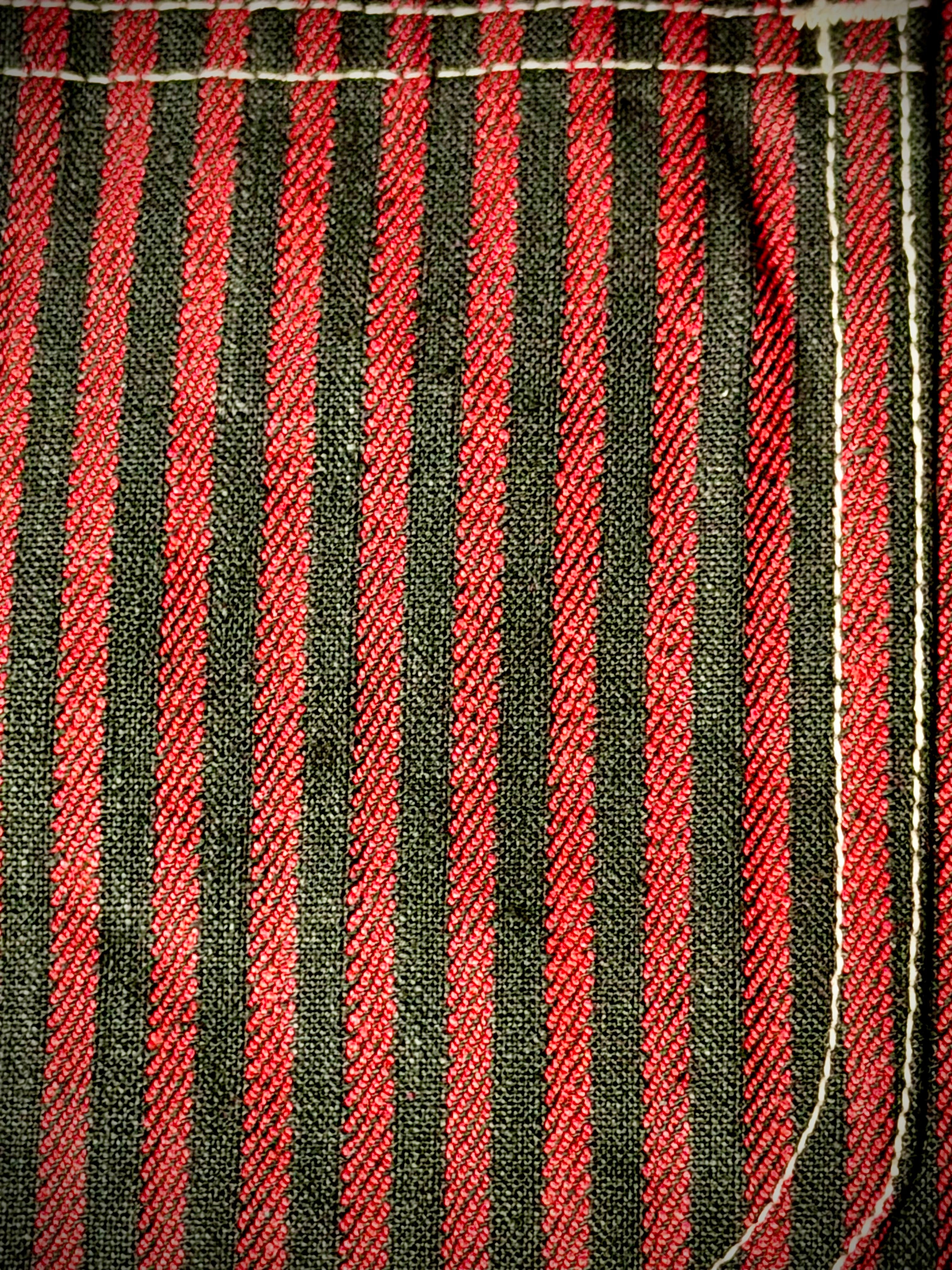 Deadstock 1960s Red and Black Striped Slim Cut Pants  | Utility Trousers – XS