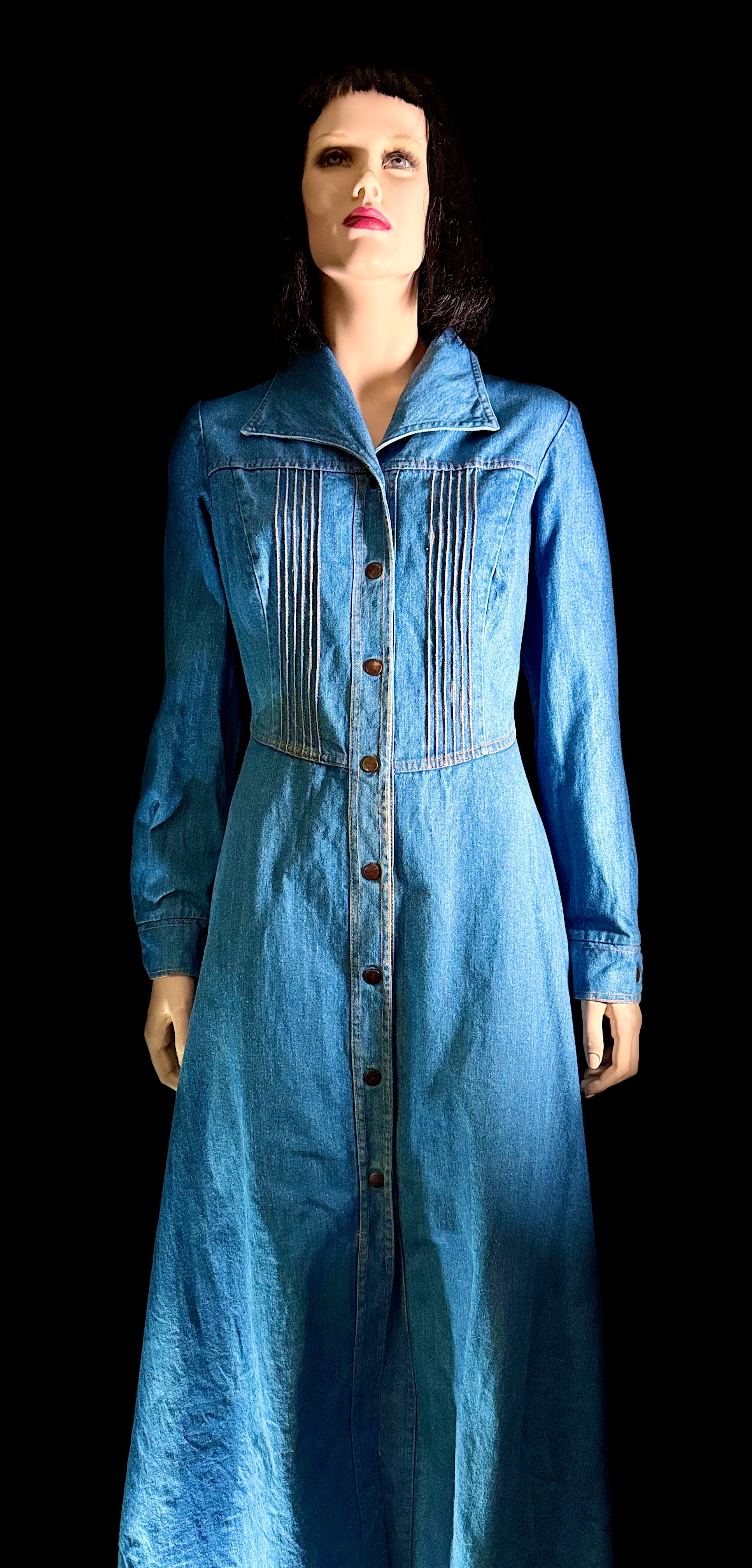 Vintage Late 1960s / Early 1970s Denim Coat Dress

Panelled • Structured • Workwear-Prairie Hybrid