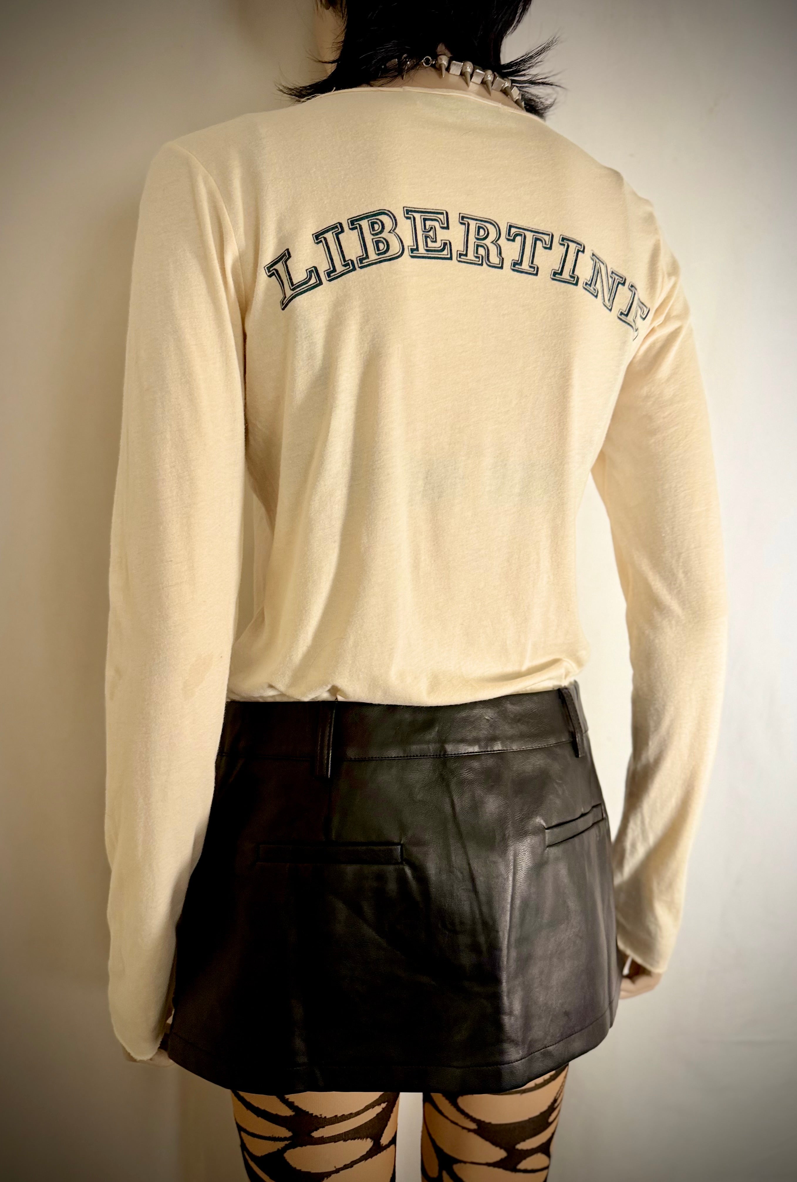 Vintage Libertine Pink Skull Print Long Sleeve Top