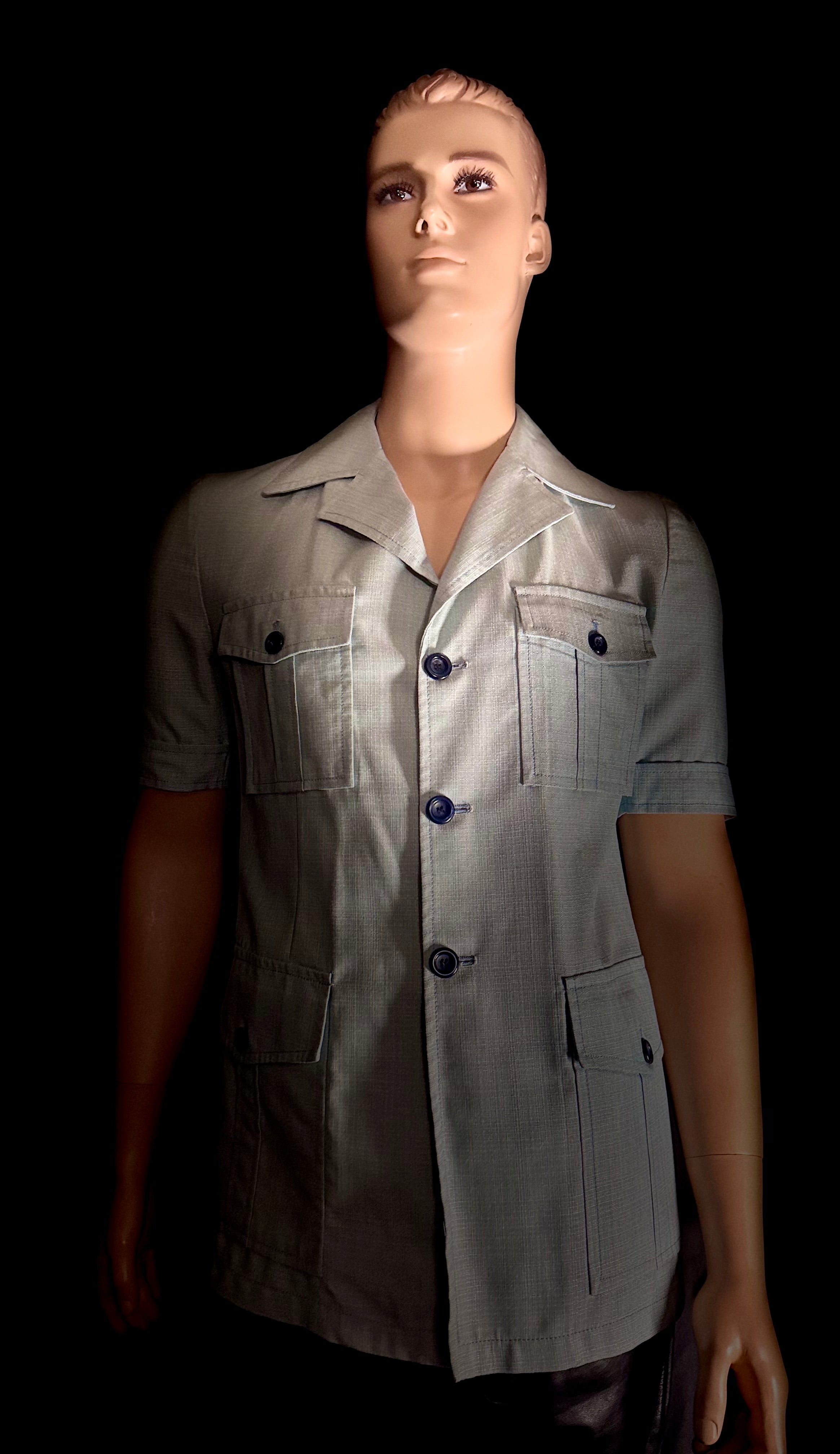 Vintage 1960s–70s McGregor Safari Shirt -Tailored in Australia by Stafford–Ellinson