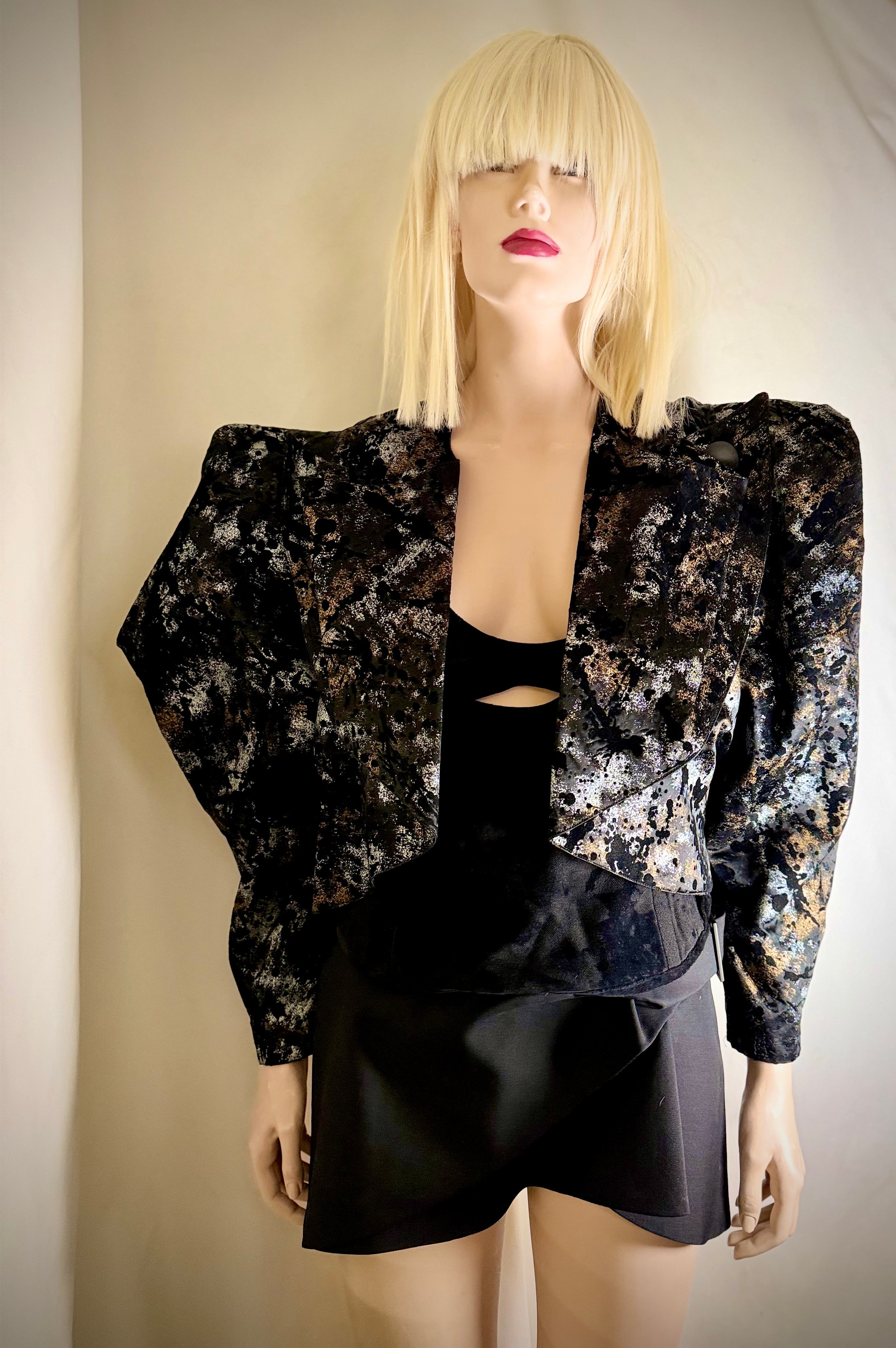 1980s Davi Dan Belgium Brutalist Metallic Jacket