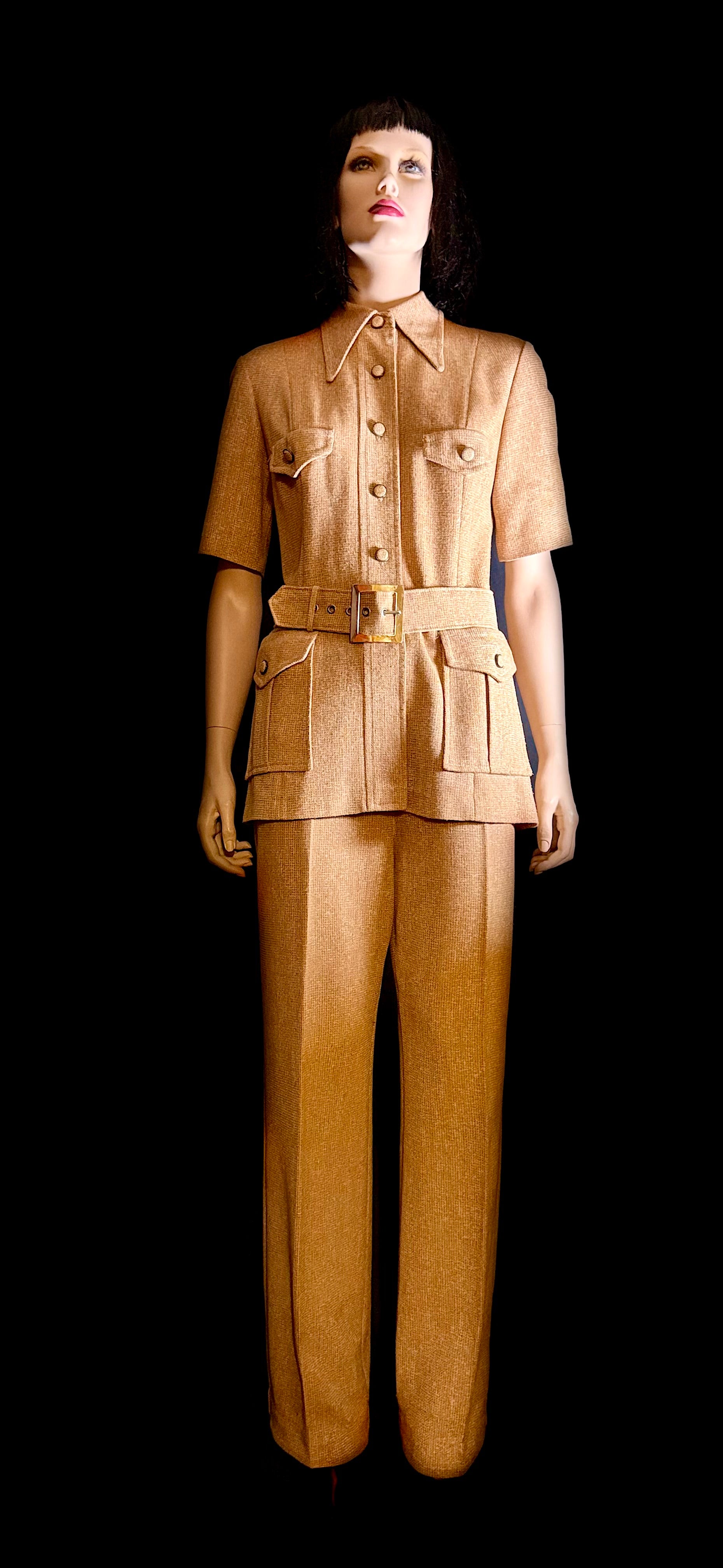 Vintage 1970s Camel Safari Suit