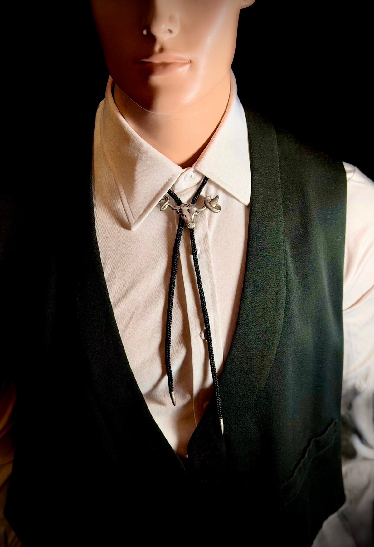 Vintage Bull Head Bolo Tie | Mid-Century Western