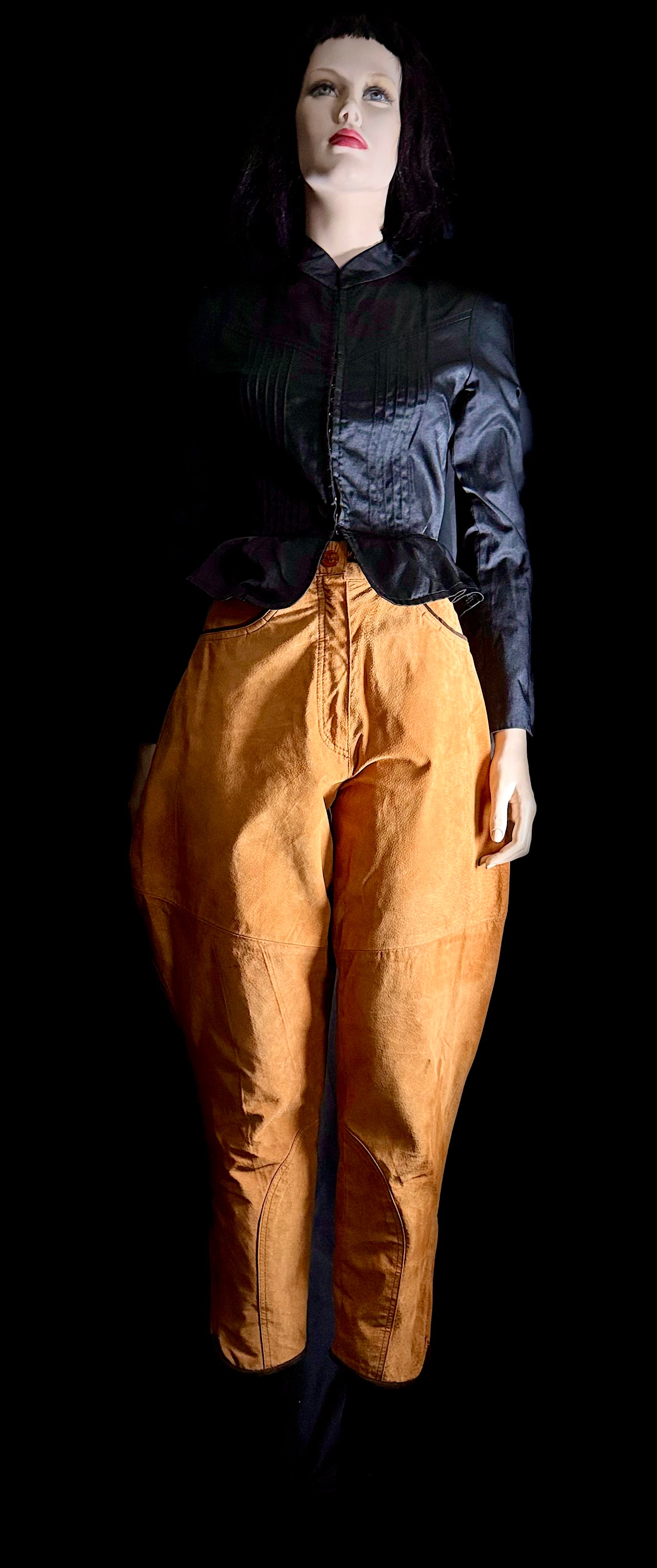Vintage Russian Suede Jodhpurs - Heavyweight, Sculptural and Rare