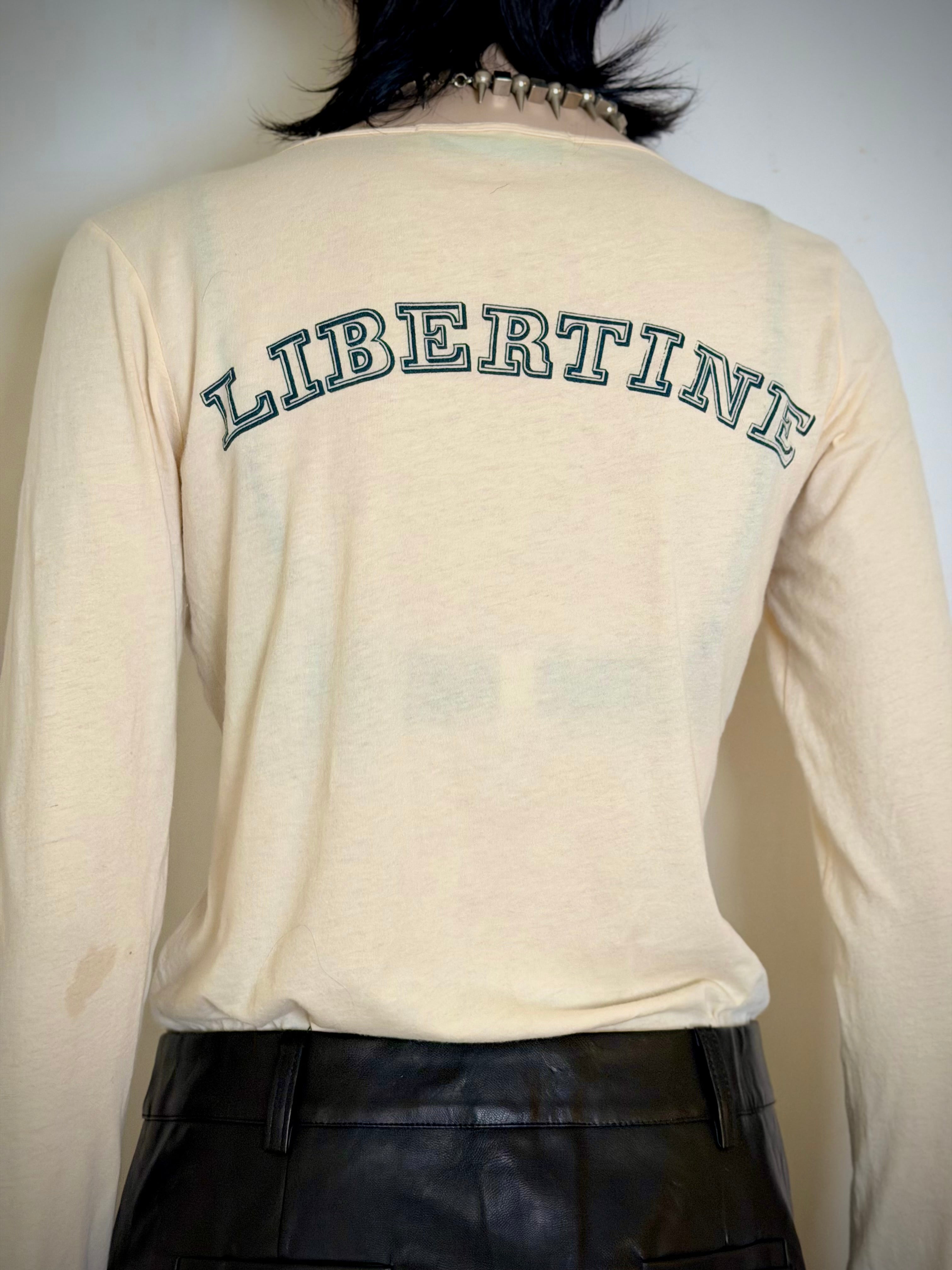 Vintage Libertine Pink Skull Print Long Sleeve Top