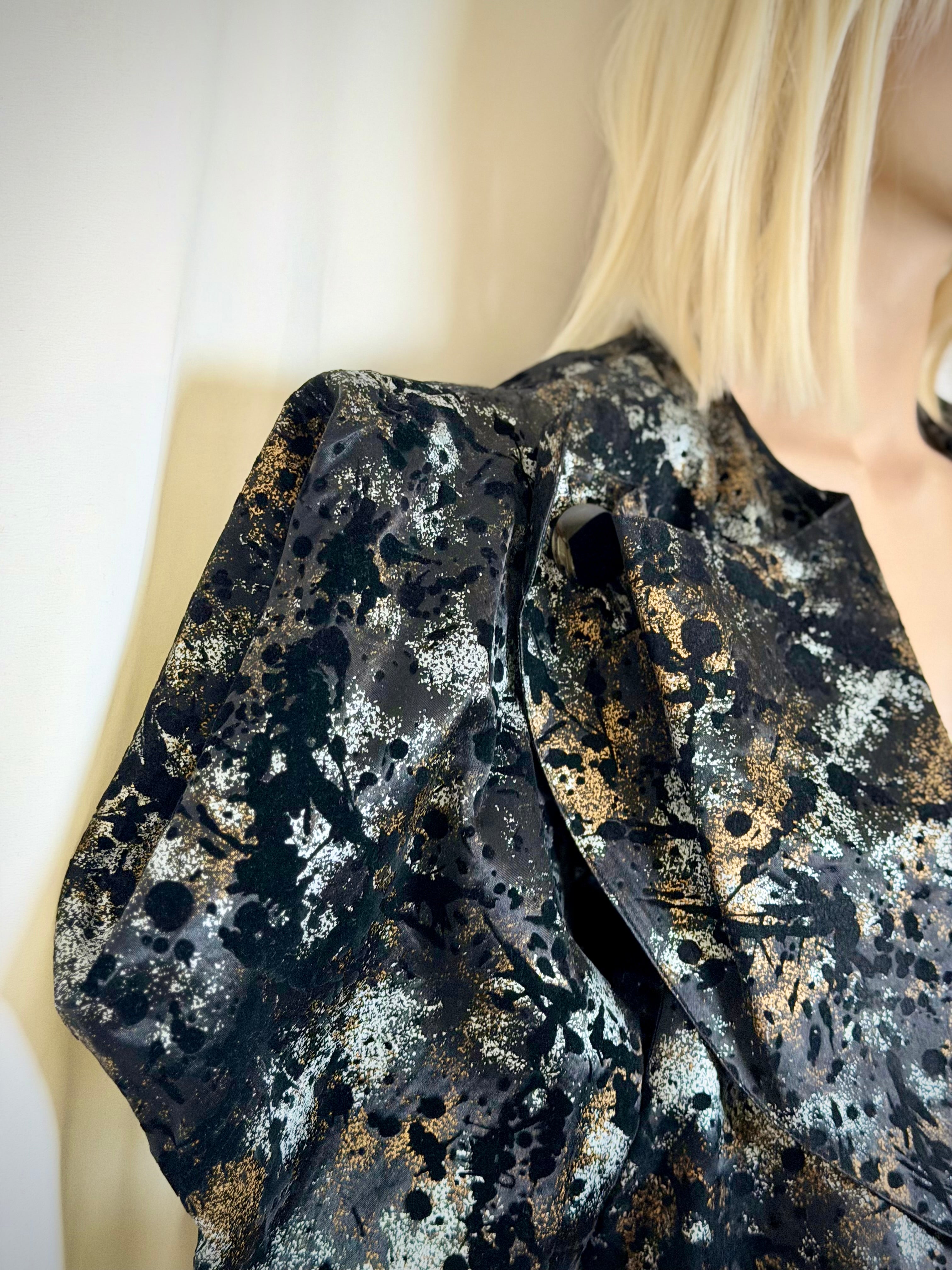 1980s Davi Dan Belgium Brutalist Metallic Jacket