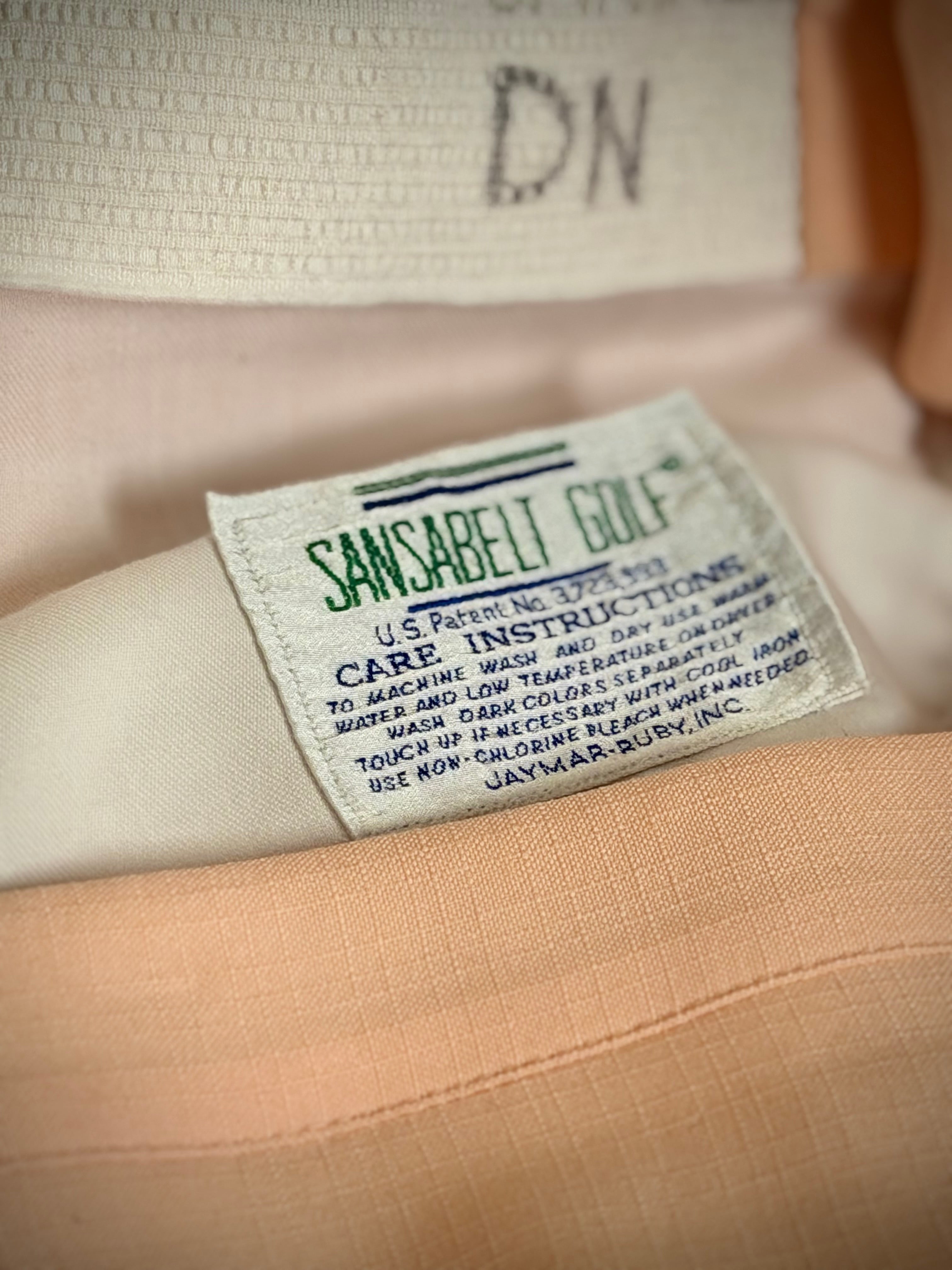 Late 1960s Apricot Tailored Trousers - High Rise | Cropped Length