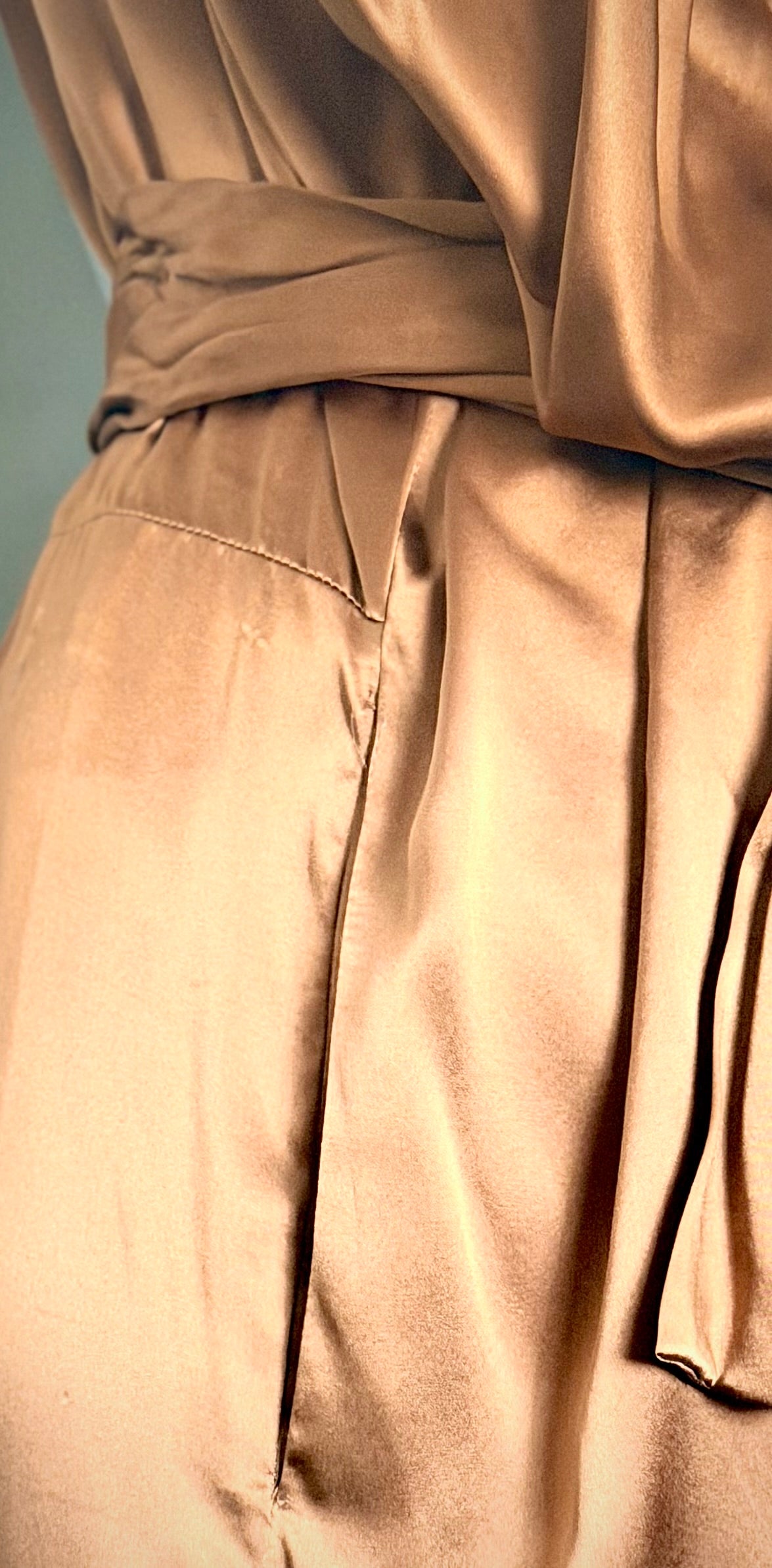 Vivienne Westwood Pure Silk Draped Dress - Copper