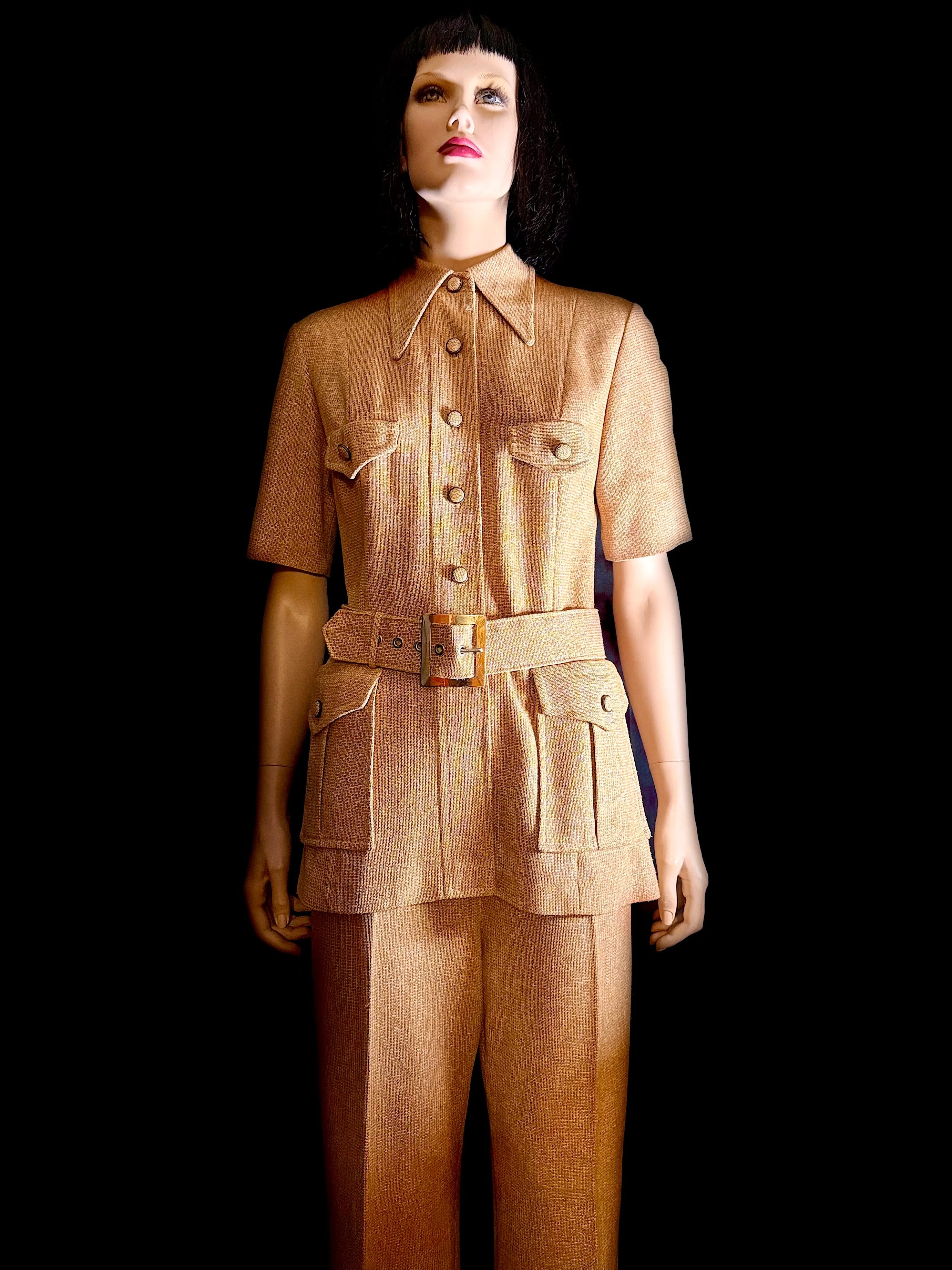 Vintage 1970s Camel Safari Suit