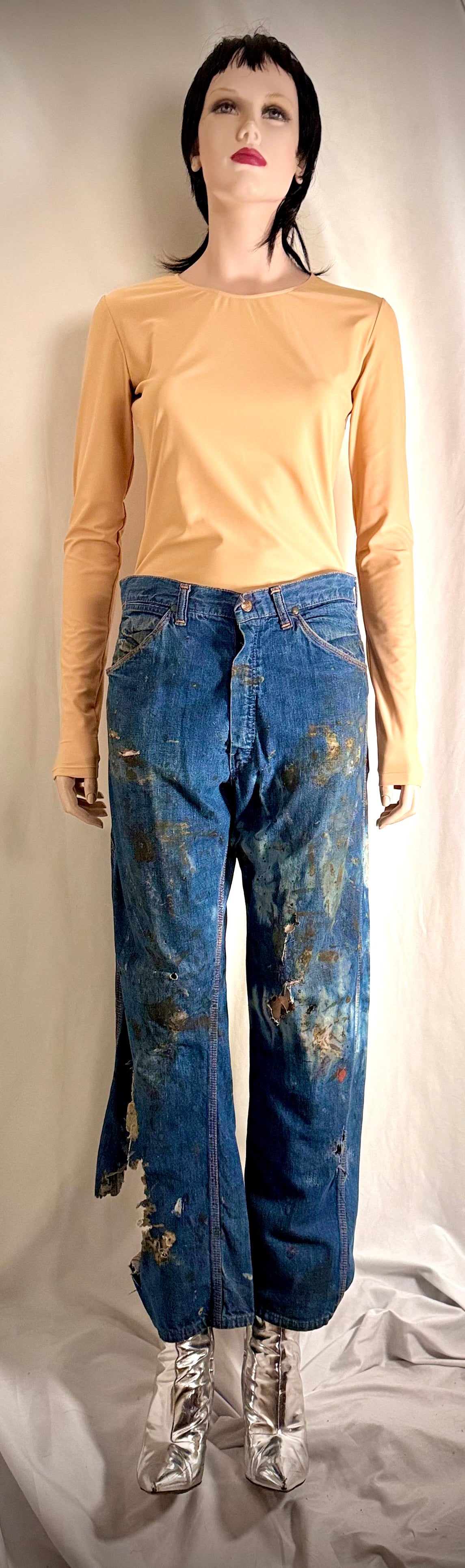 1940s French Artist’s Work Jeans - One-of-a-Kind Archival Wear