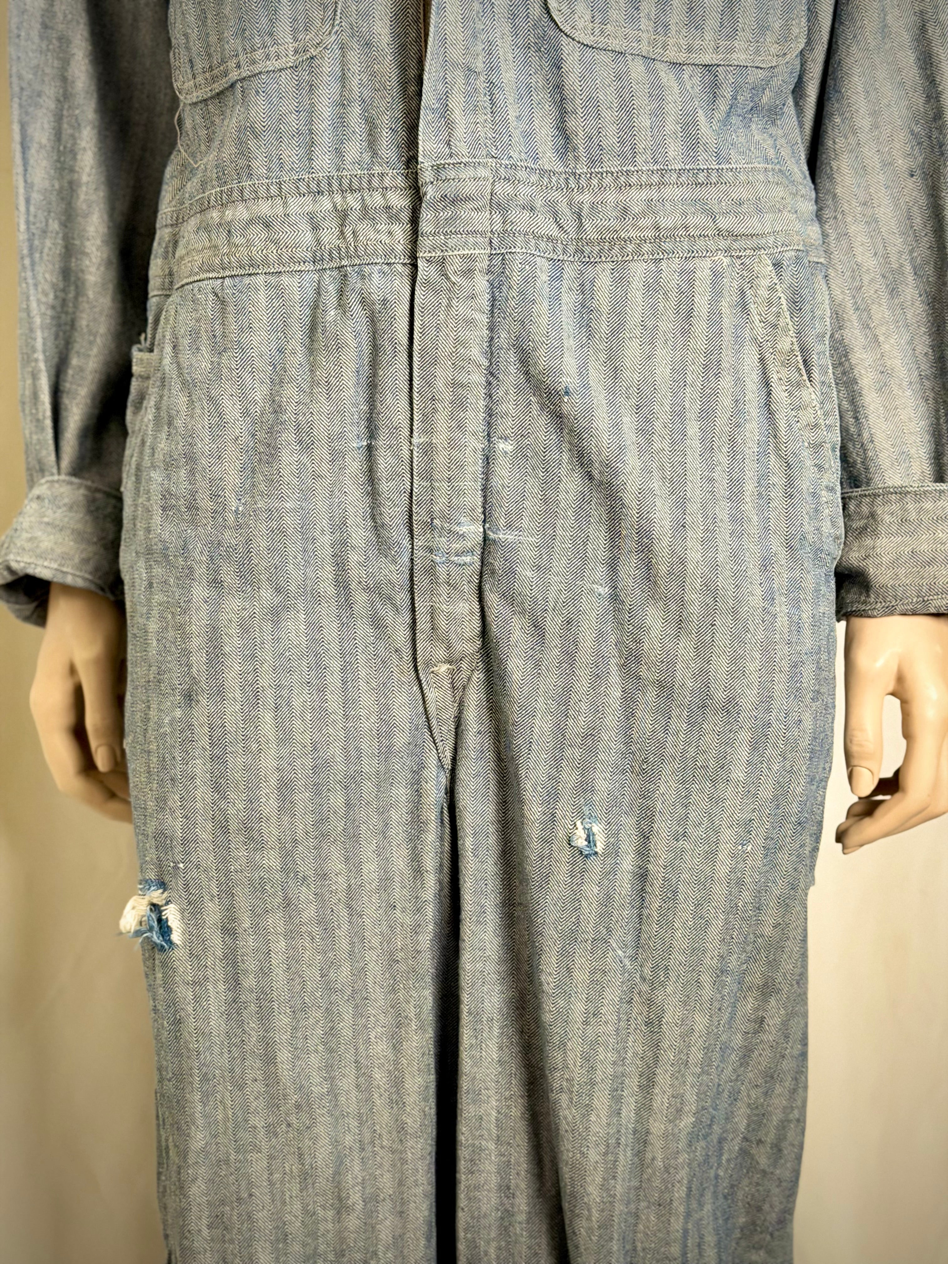 1960s USA Striped Workwear Overalls - Unisex