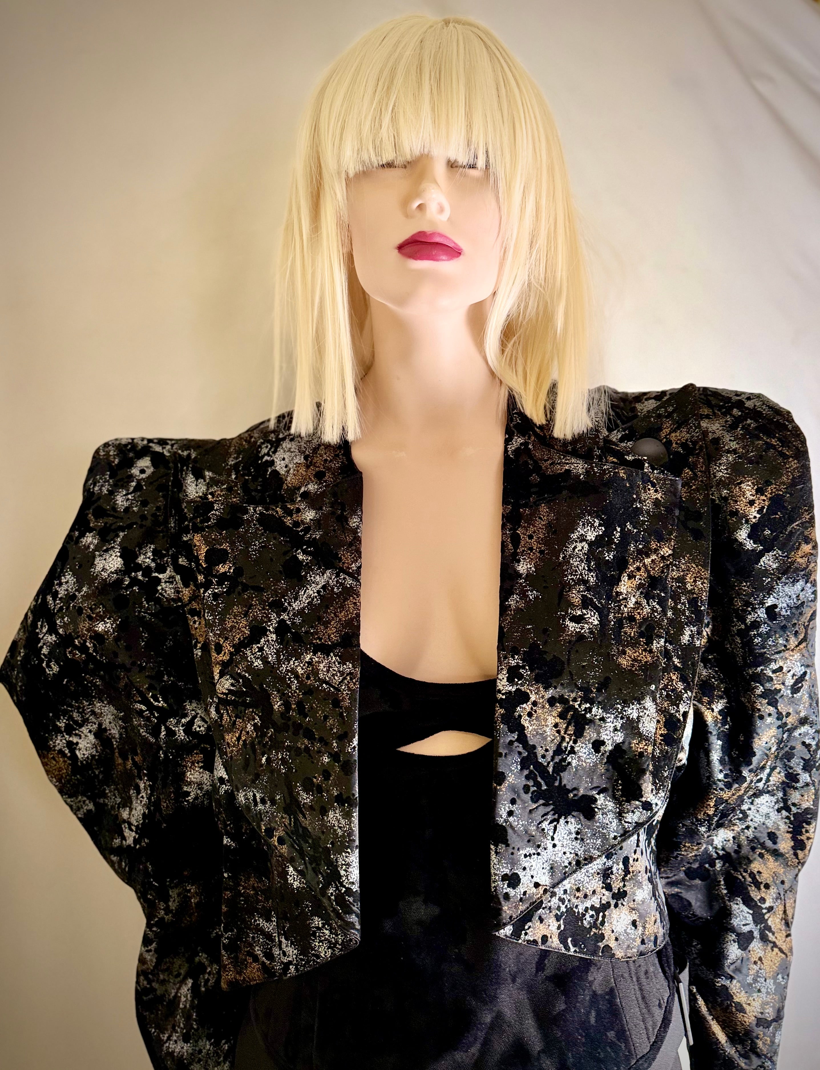 1980s Davi Dan Belgium Brutalist Metallic Jacket