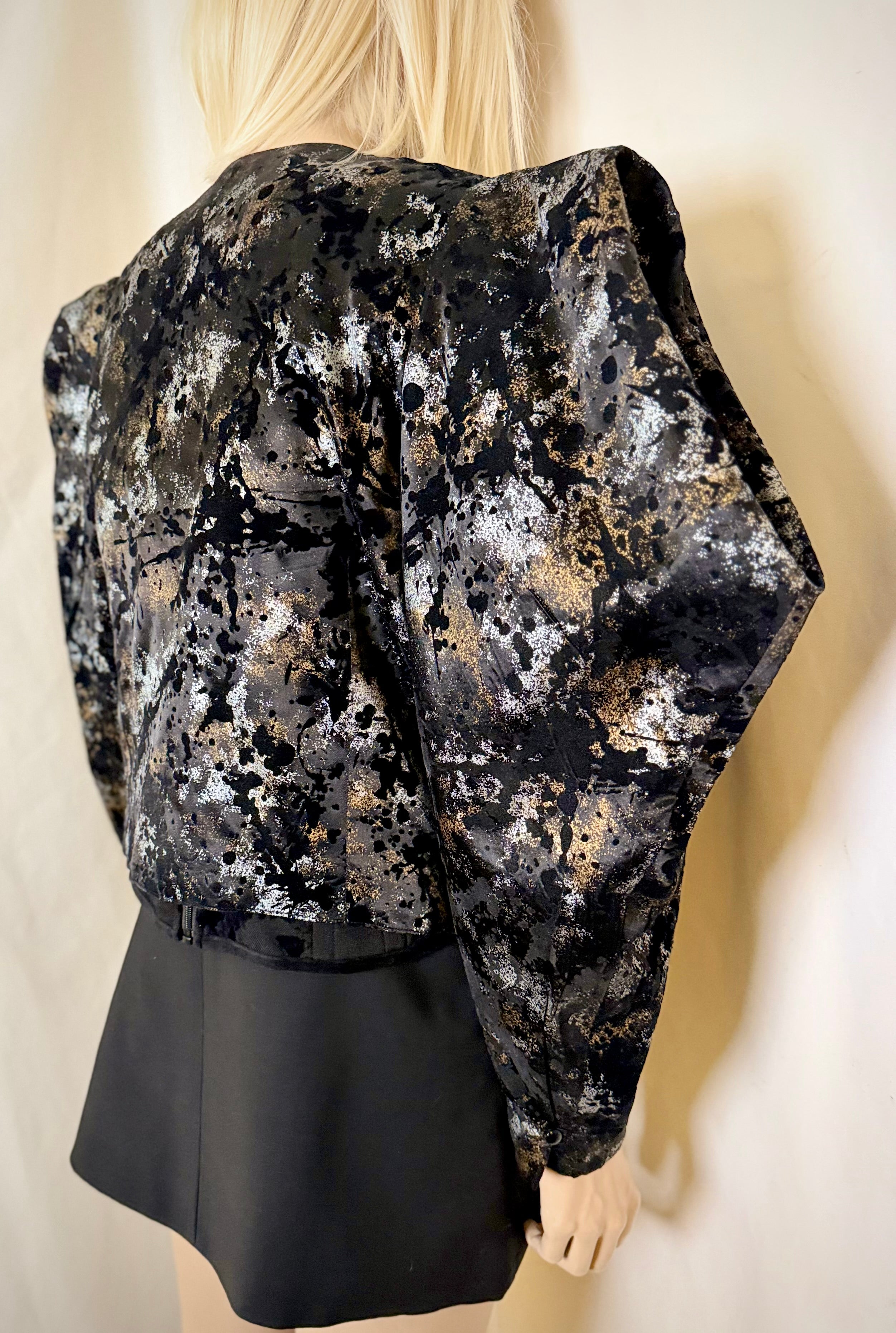 1980s Davi Dan Belgium Brutalist Metallic Jacket
