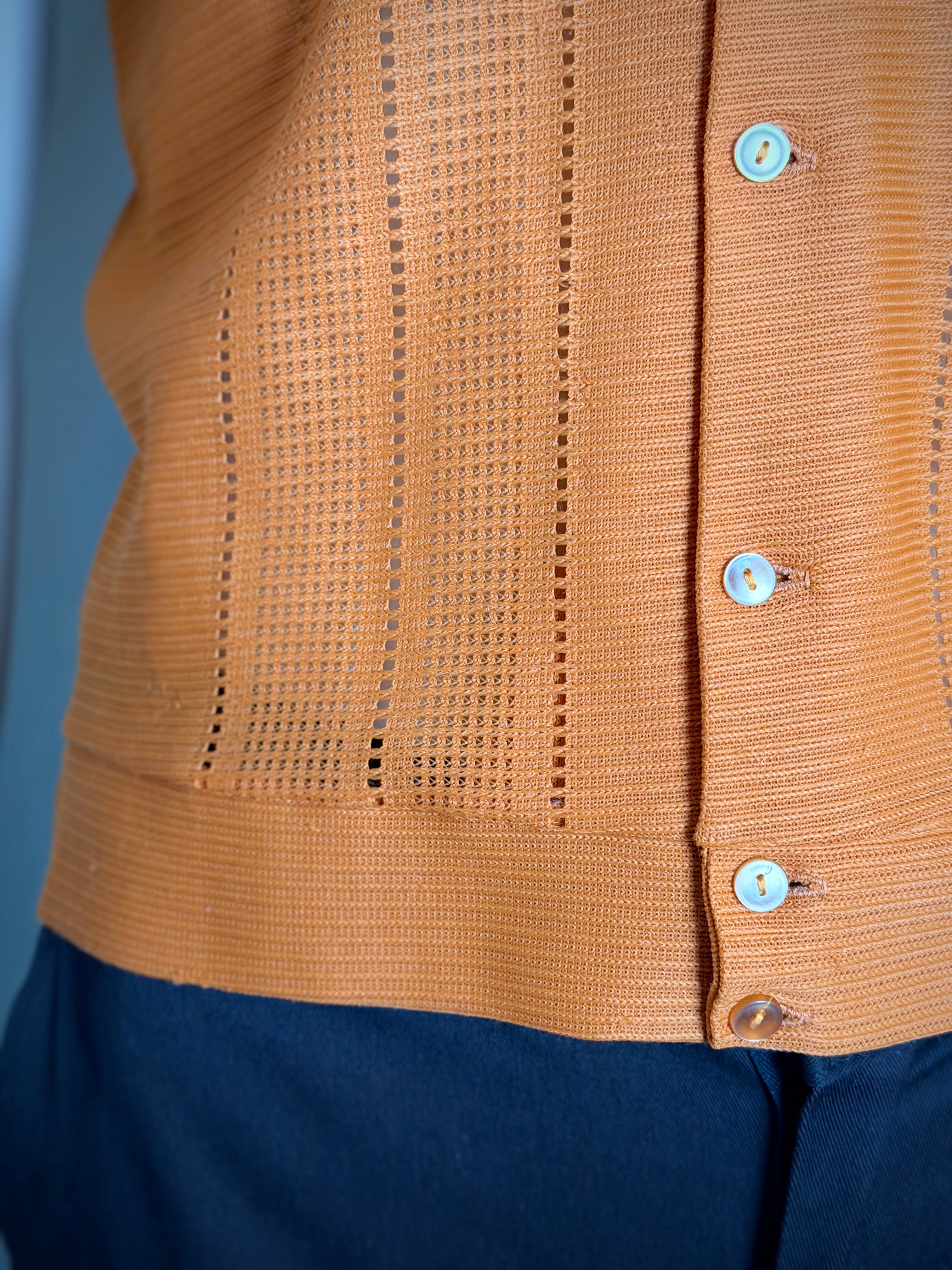 Vintage Bisley Open-Weave Knit Shirt - Made in Australia