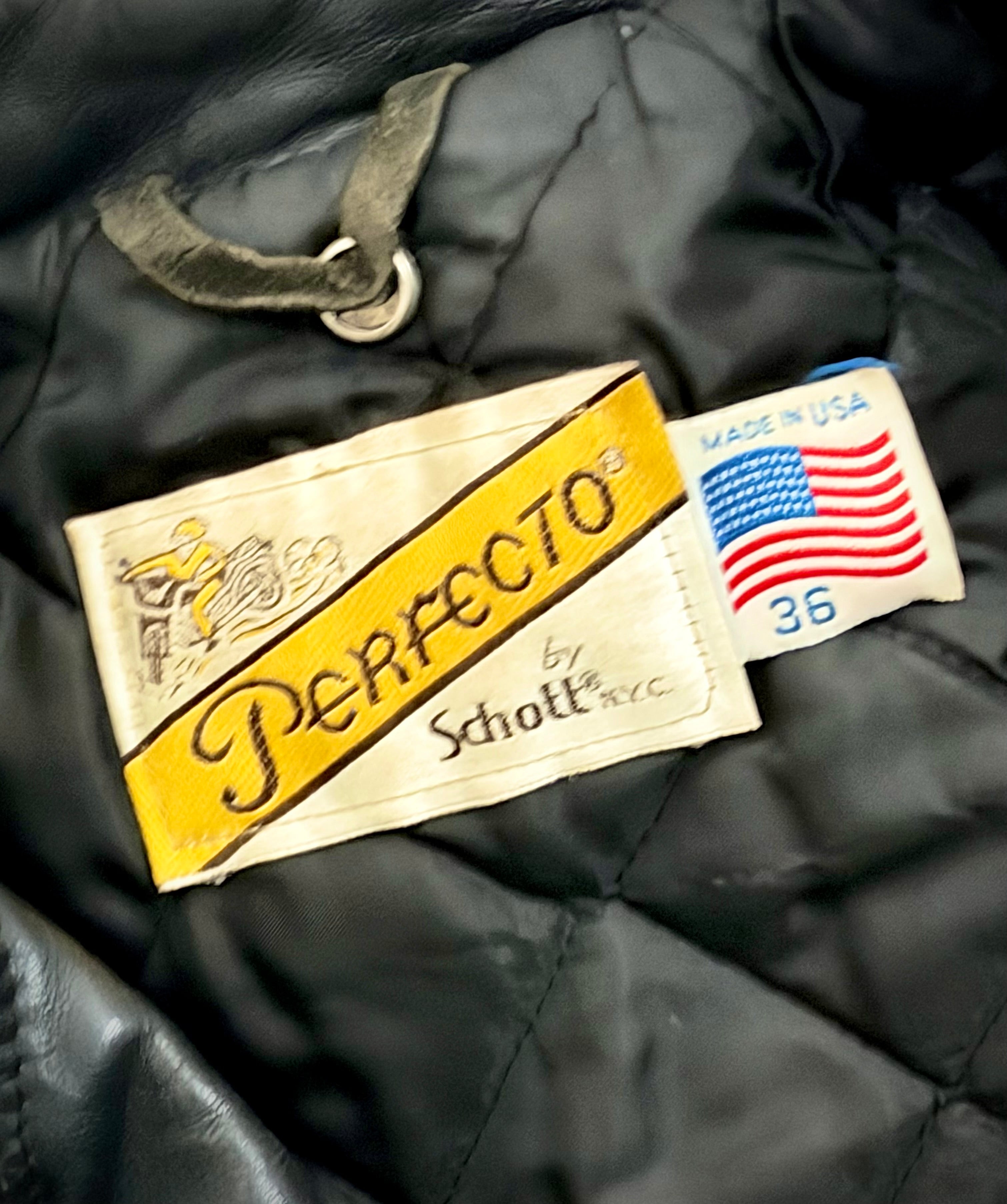 Authentic Vintage Schott NYC Perfecto Leather Motorcycle Jacket Made in the USA.