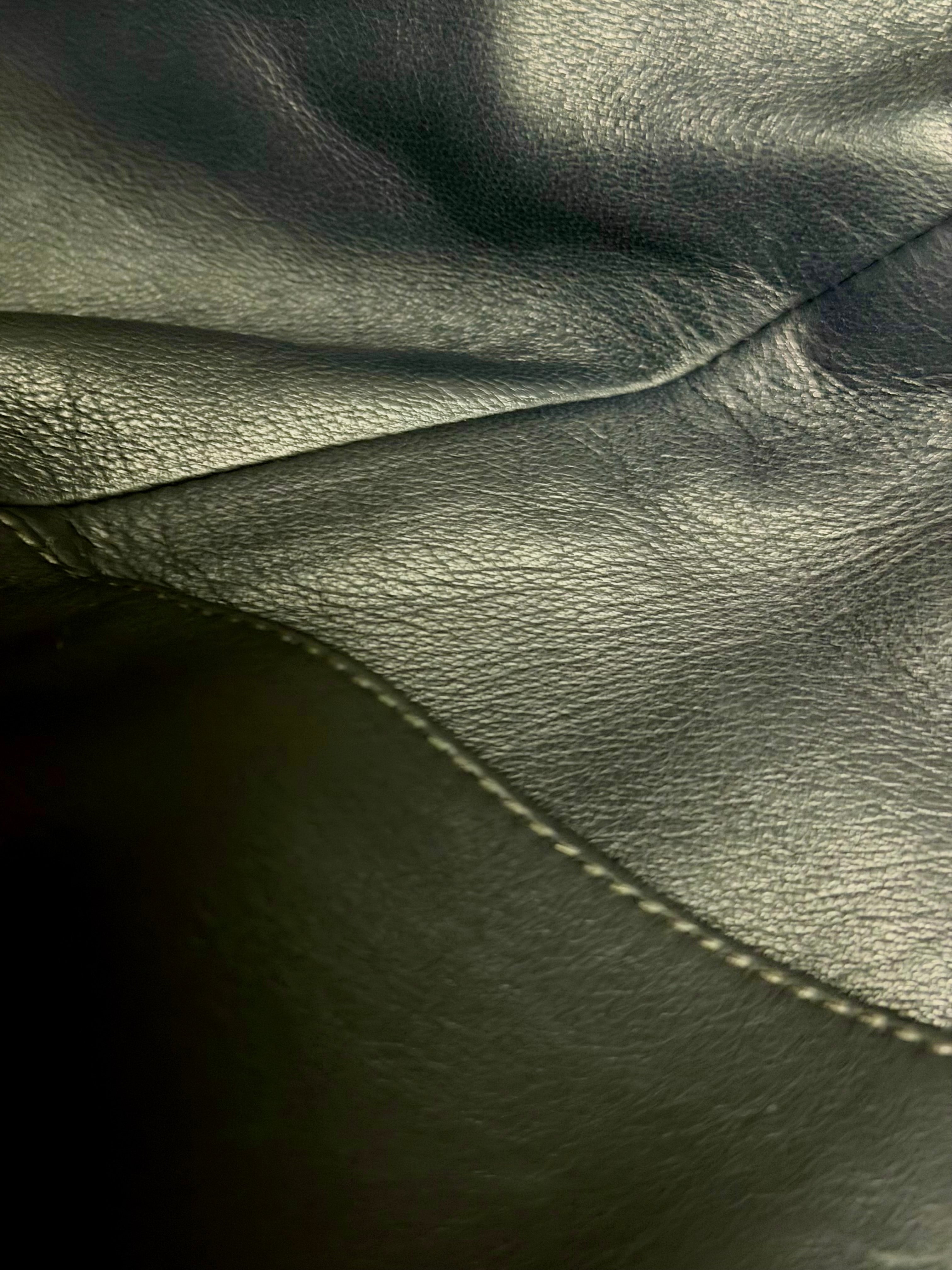 Chanel Navy Lambskin Skirt with Silk Lining - Made in France