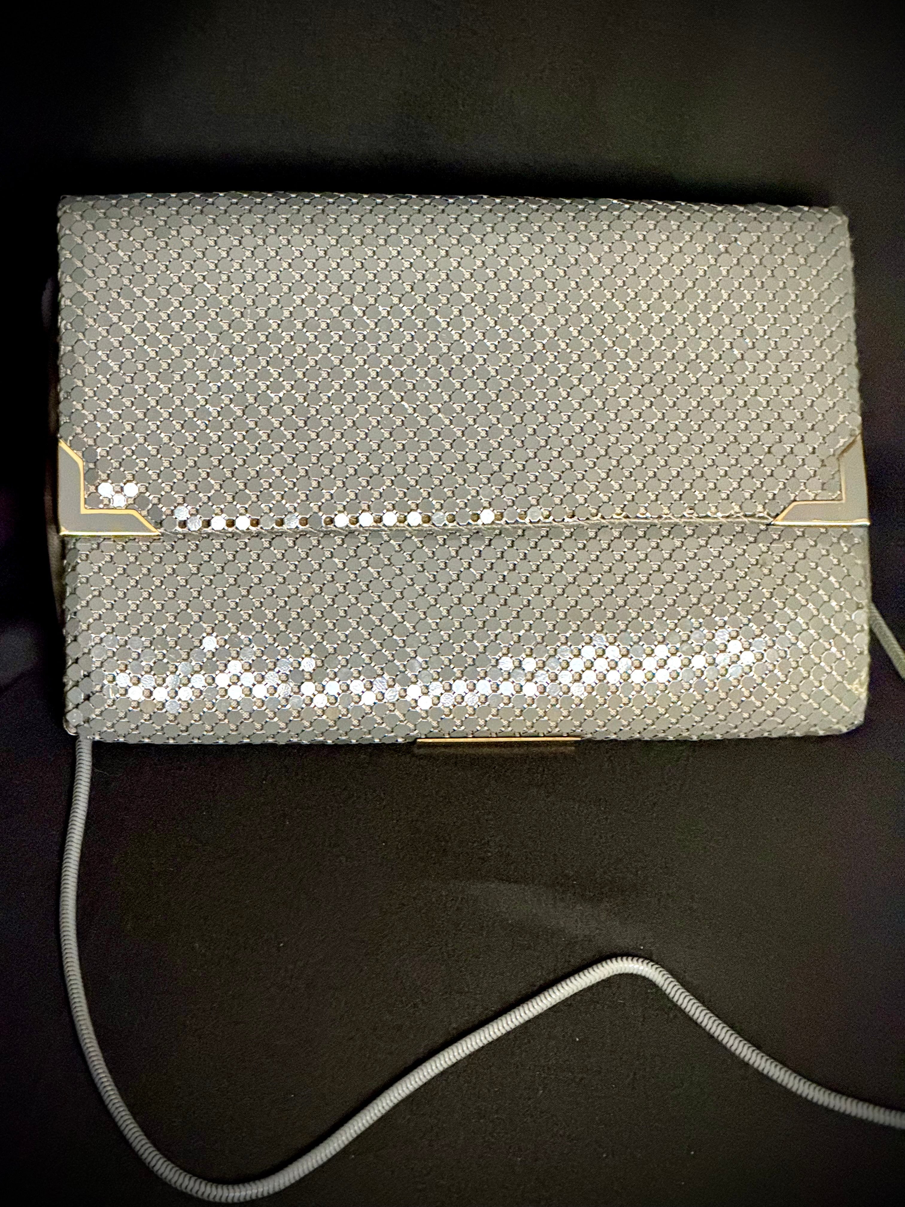 Mesh Clutch - 1970s Silver Evening Bag