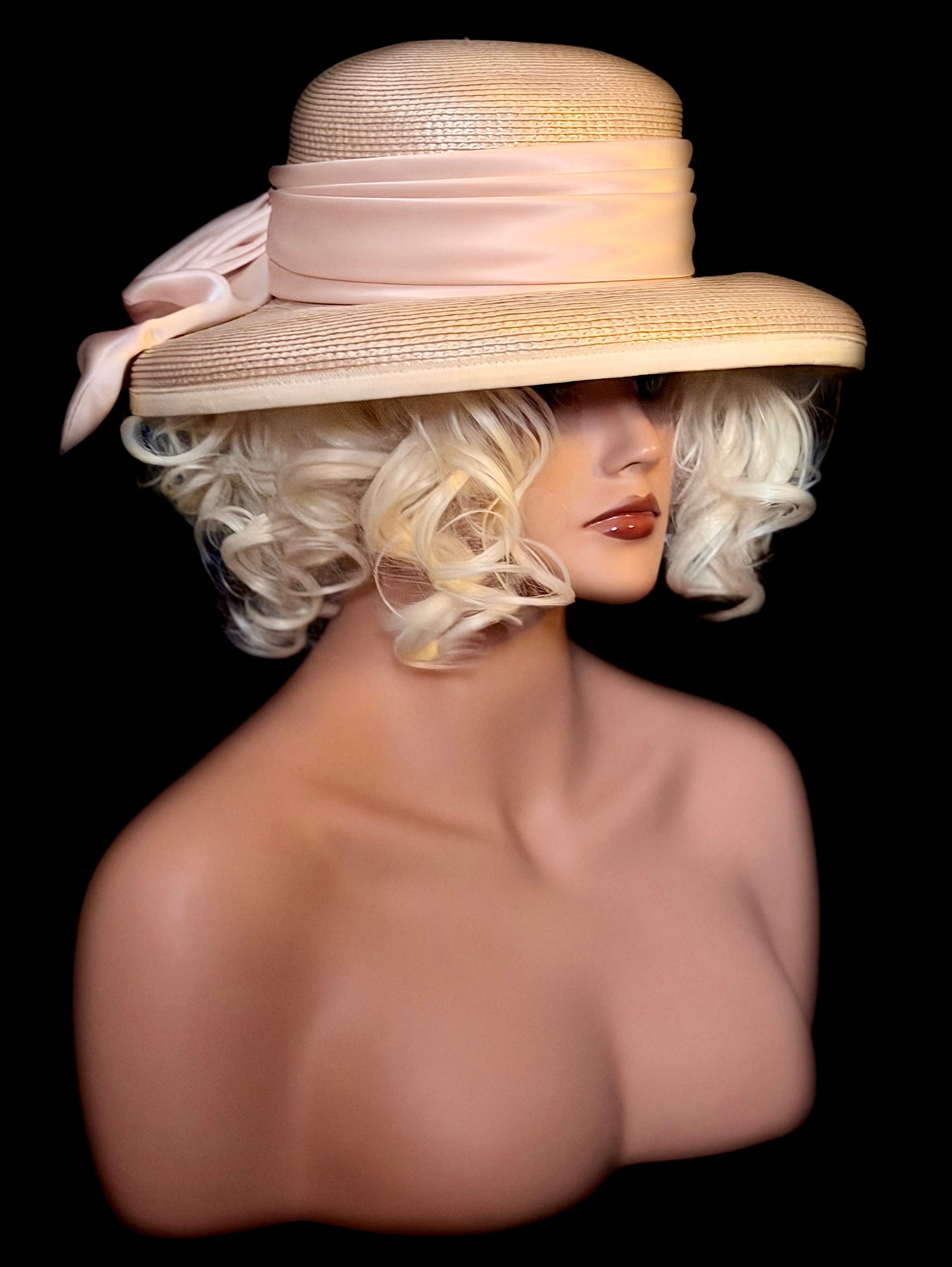 Late 1950s / Early 1960s Straw Hat with Satin Bow