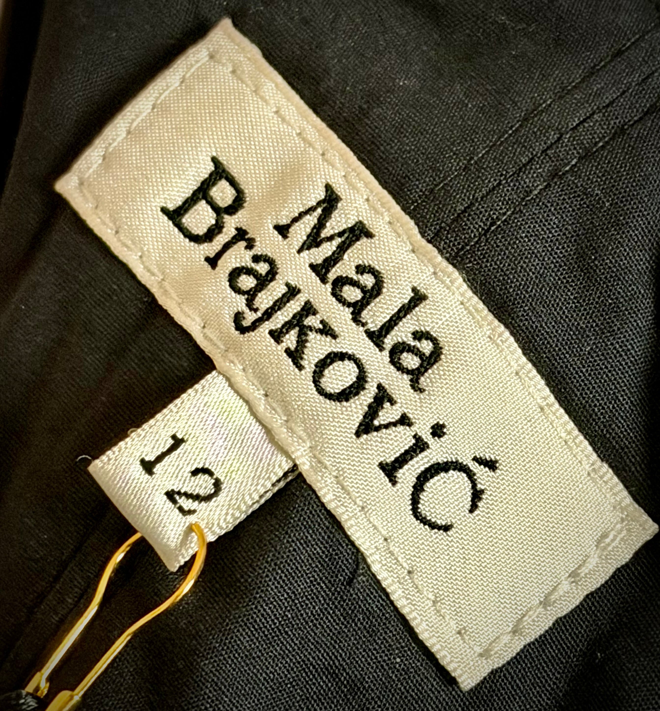 Mala Brajkovic Sculptural Black Corset Dress With Bustle