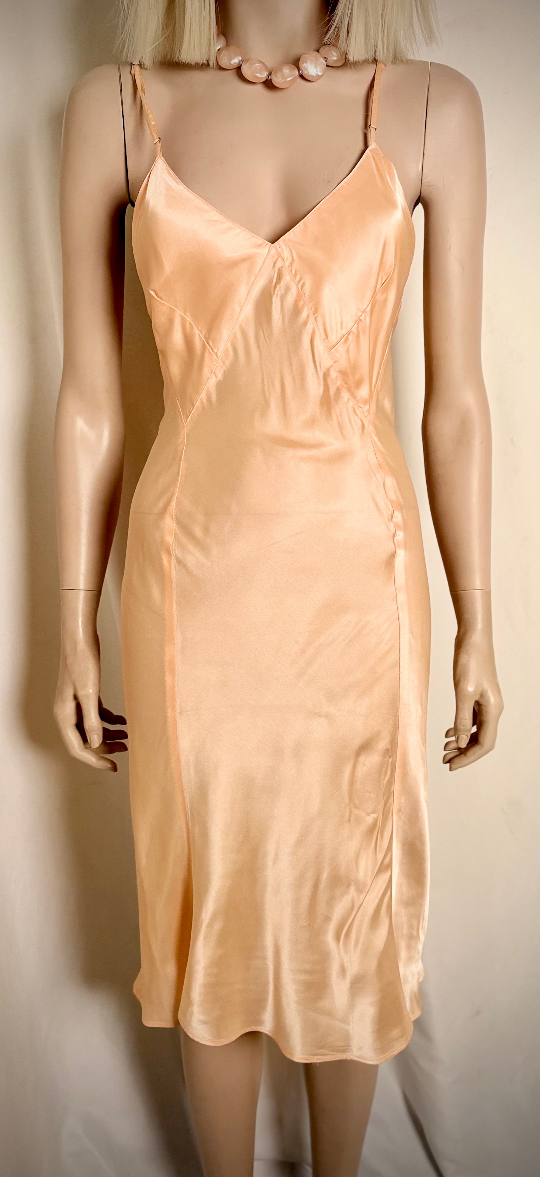 1940s Fruit of the Loom Rayon Satin Slip Dress