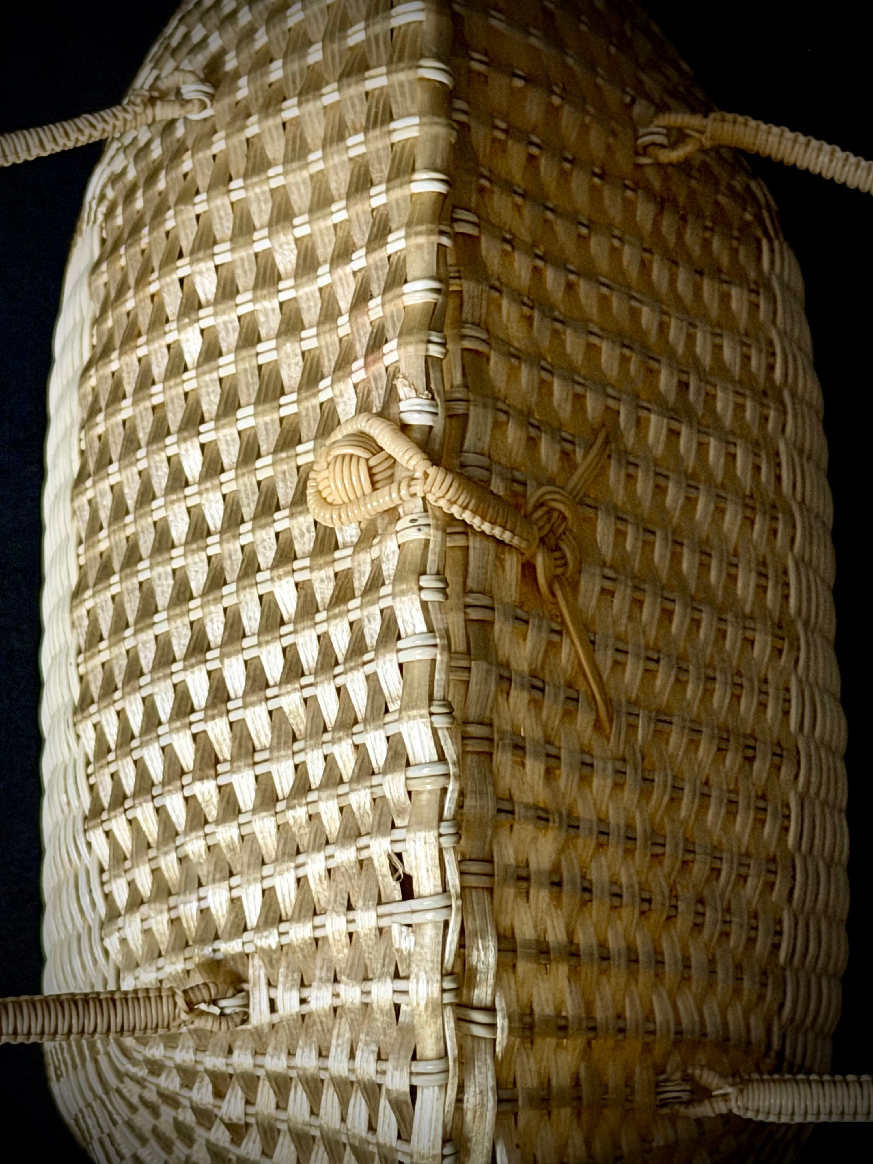 Woven Carryall - 1950s Sculpted Basket Handbag