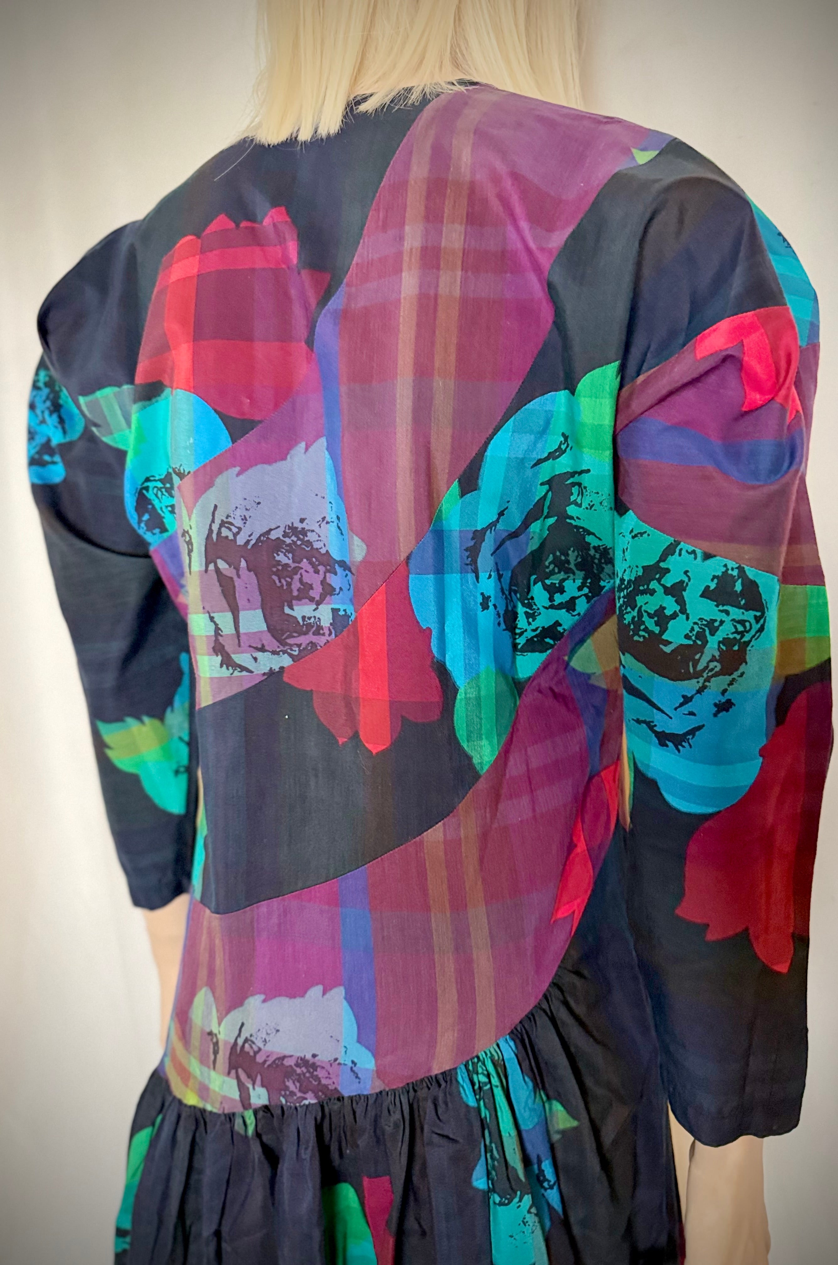 1980s Chacok Romance Printed Dress - Made In France