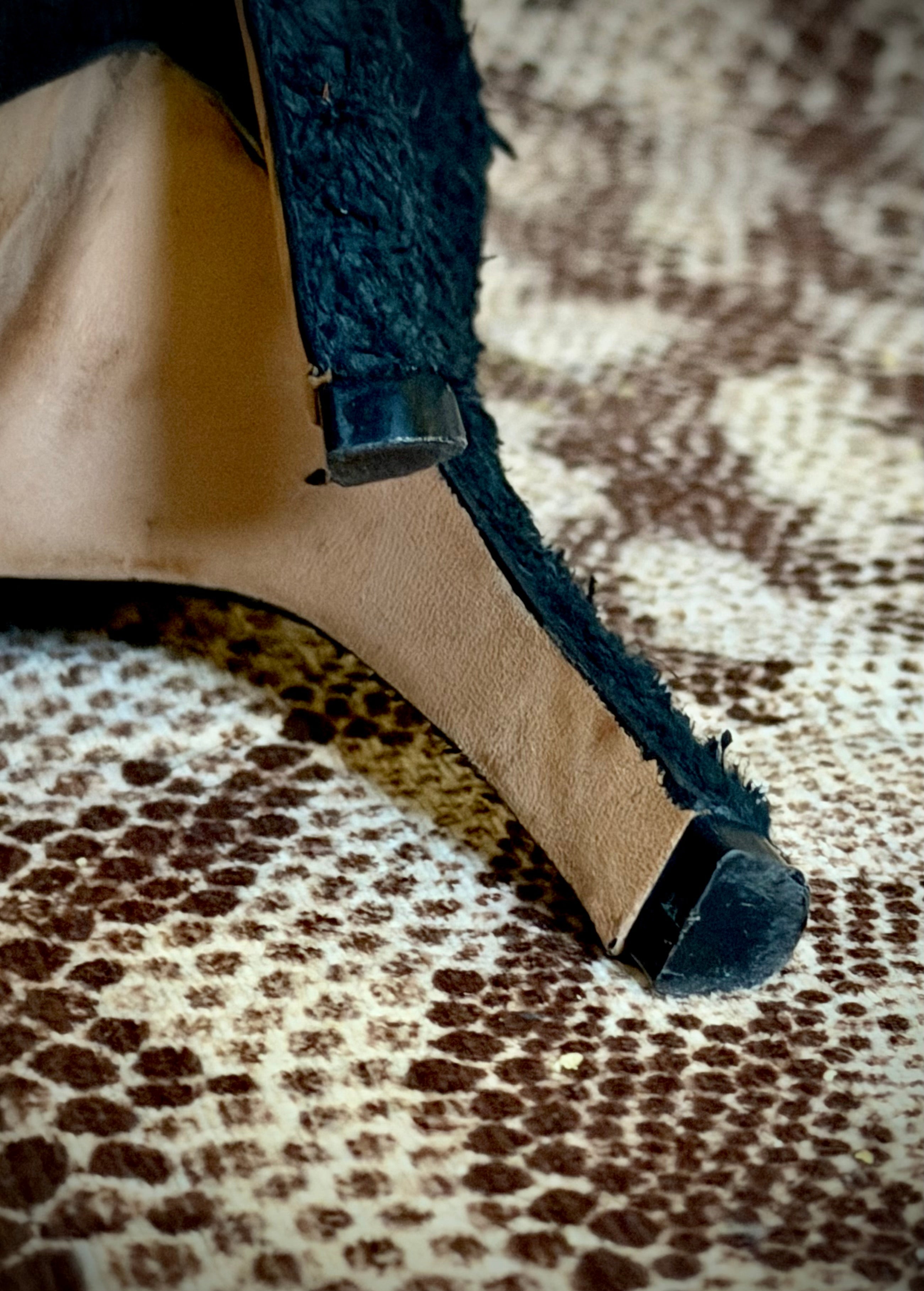 Helmut Lang Textured Haircalf Pumps | Made In Italy