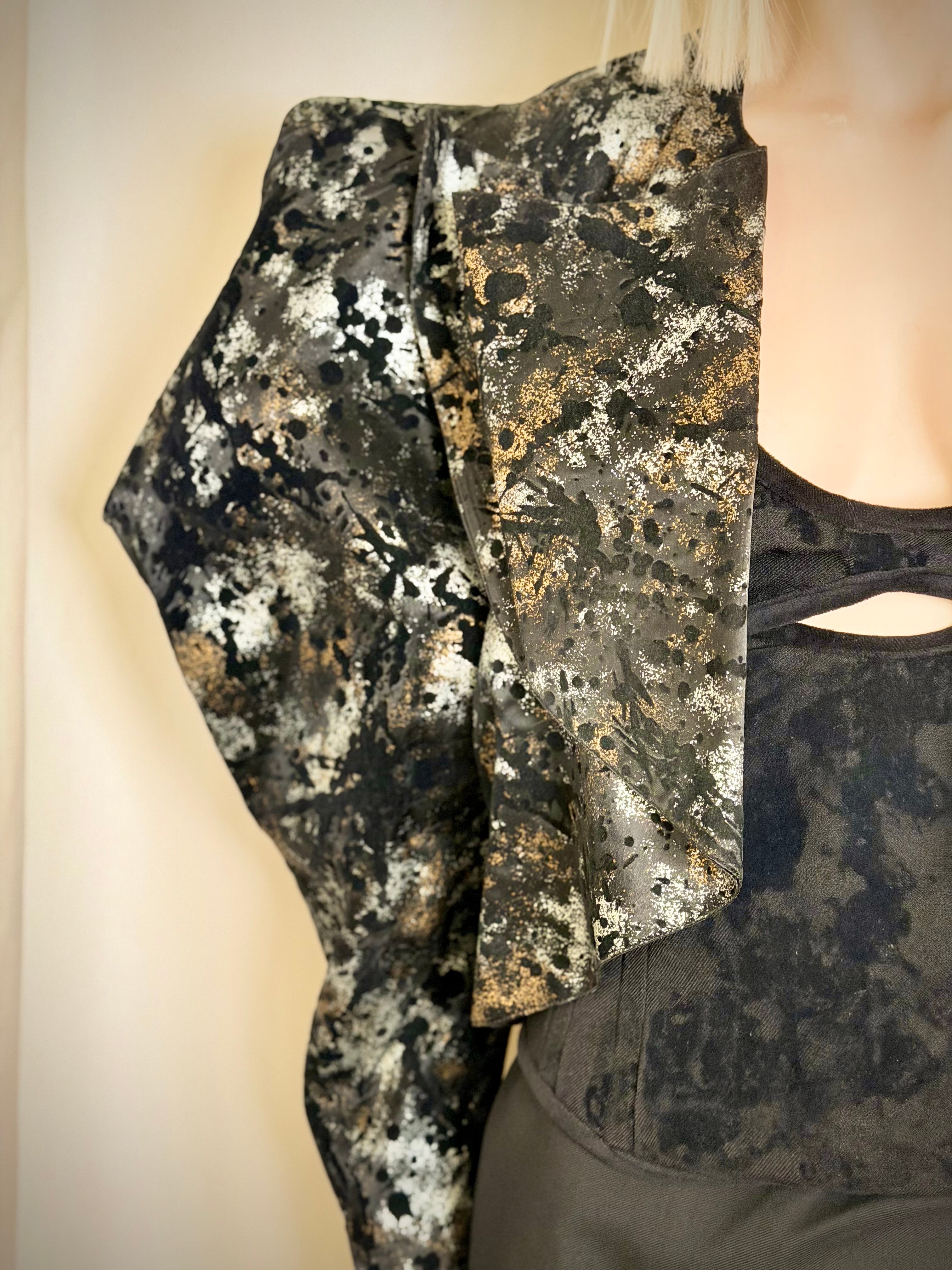 1980s Davi Dan Belgium Brutalist Metallic Jacket