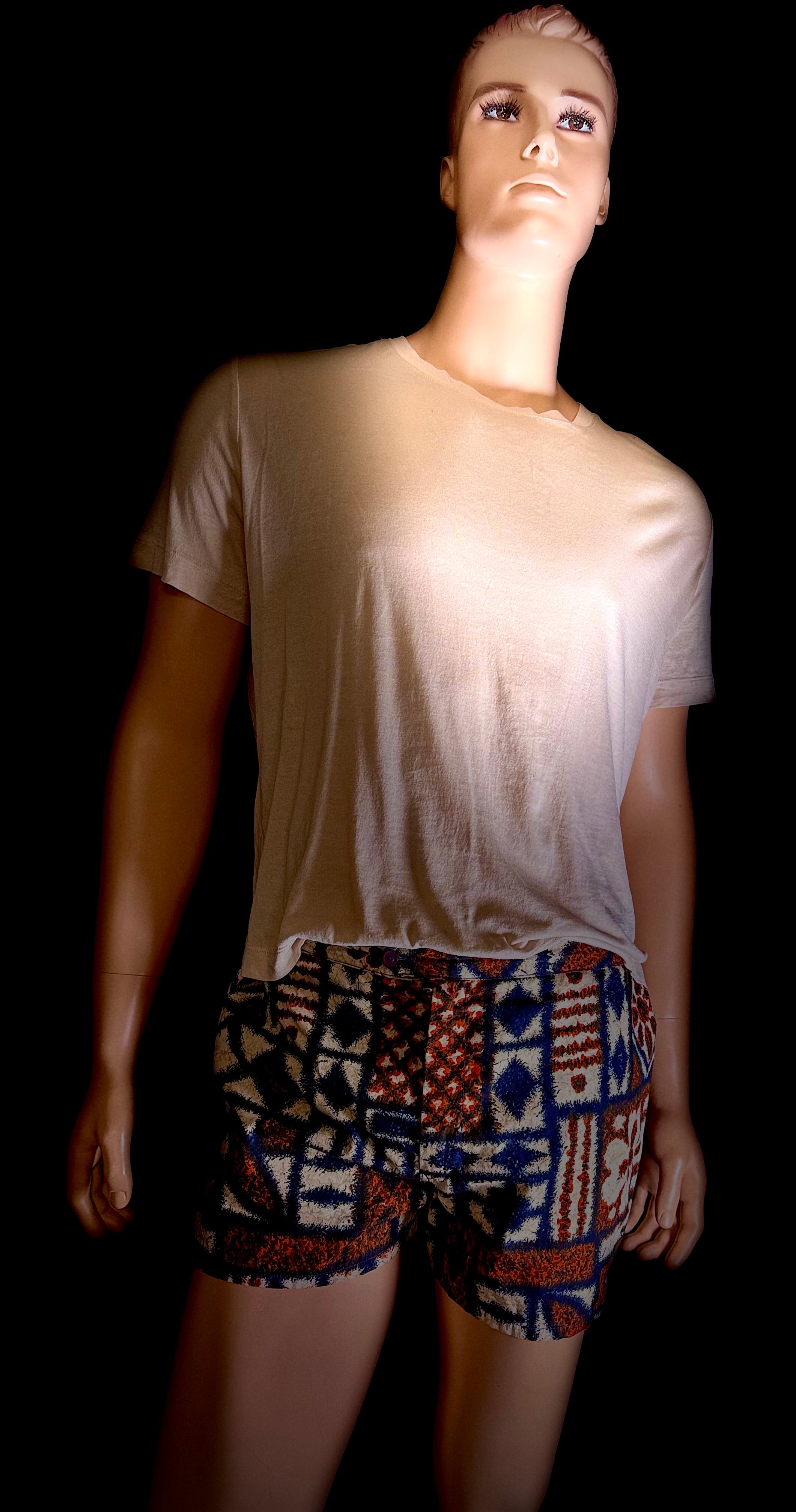 Rare 1950s Casben Swim Shorts - Atomic Tapa Print (Collectible)