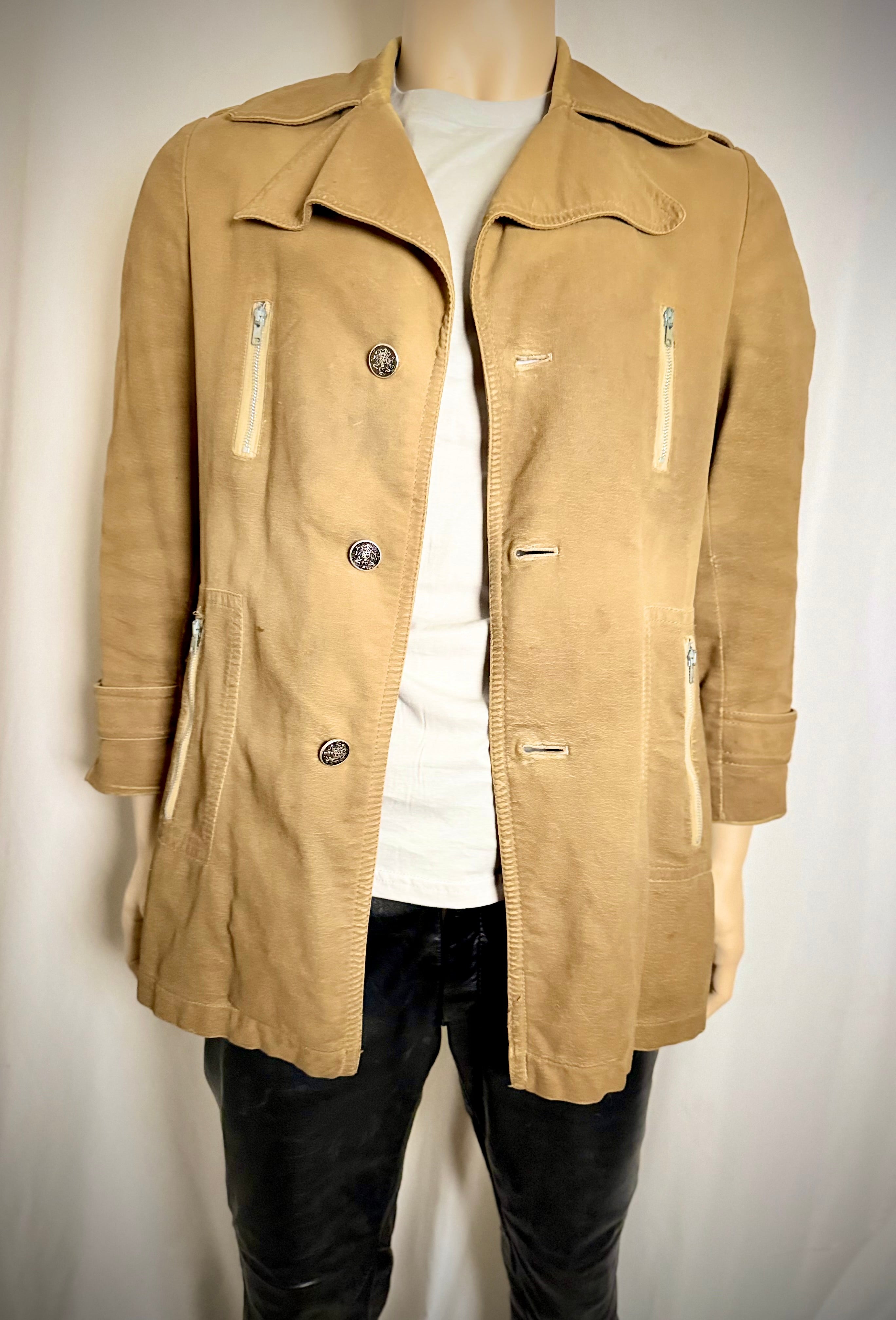 1960s Coated Cotton Utility Jacket - Military Inspired Workwear
