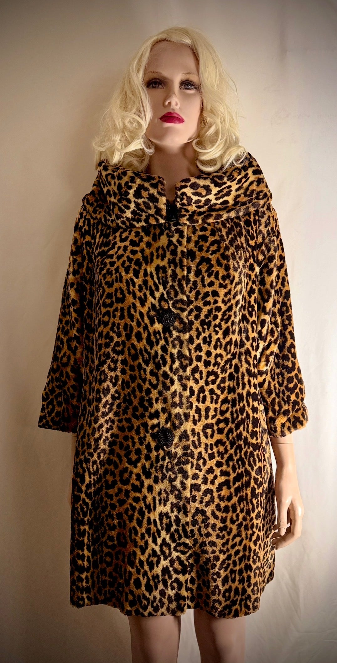 1960s Faux Fur Leopard
Swing Coat - Miami Sourced