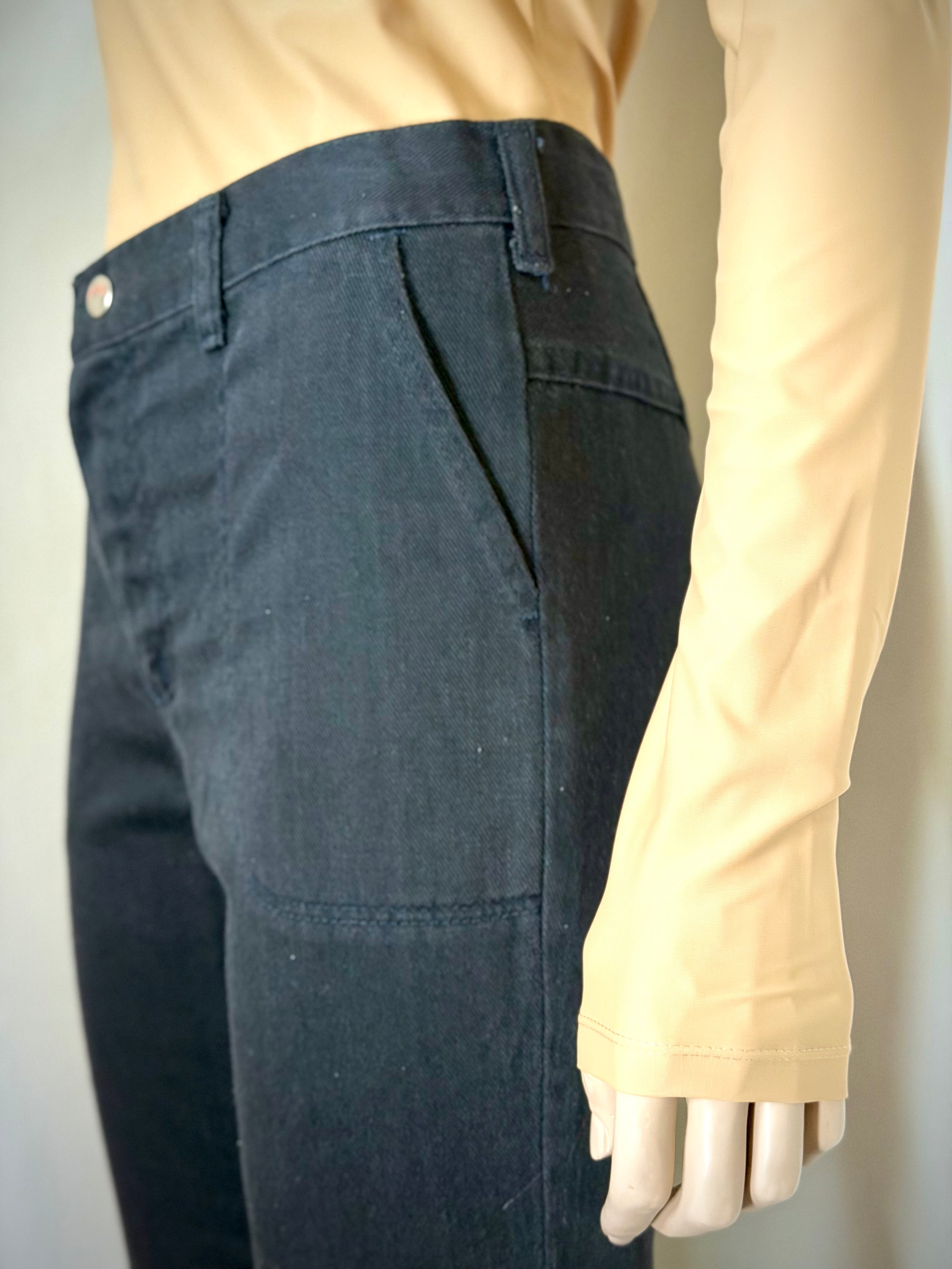 1970s Wrangler Cropped Black Flares - High Waist Western Cut