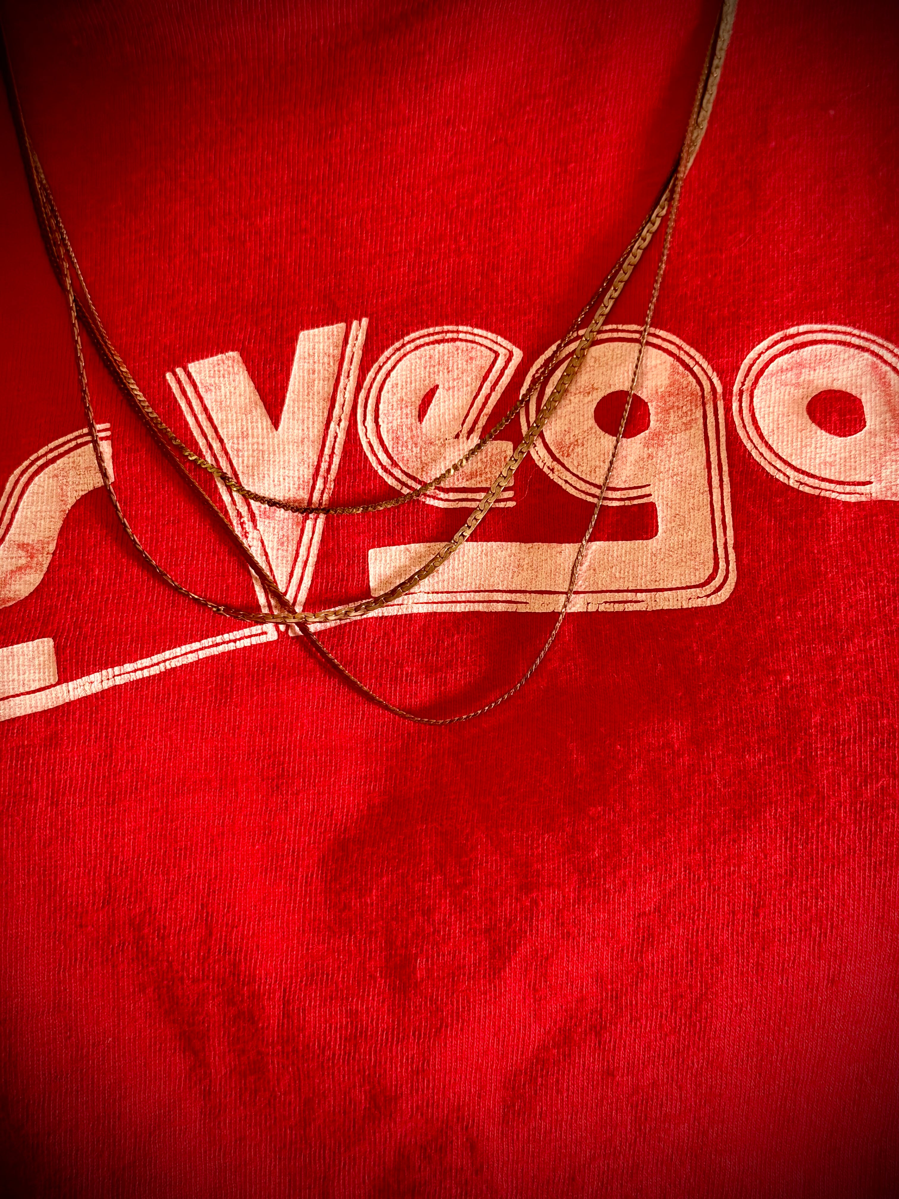 Vintage Las Vegas Graphic T-Shirt - Worn-In Red