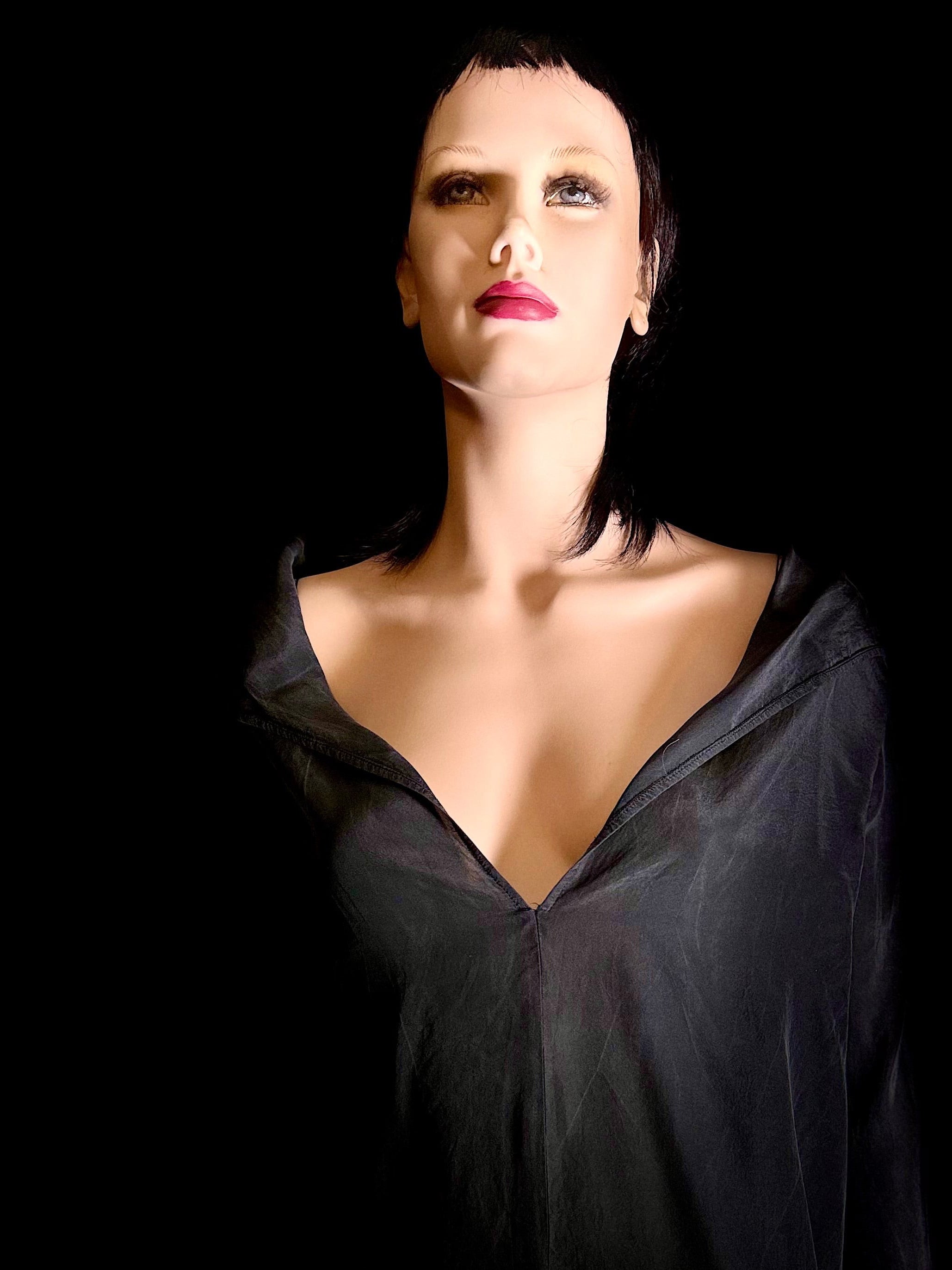 Zambesi Pure Silk Long-Sleeve Slit Top / Tunic