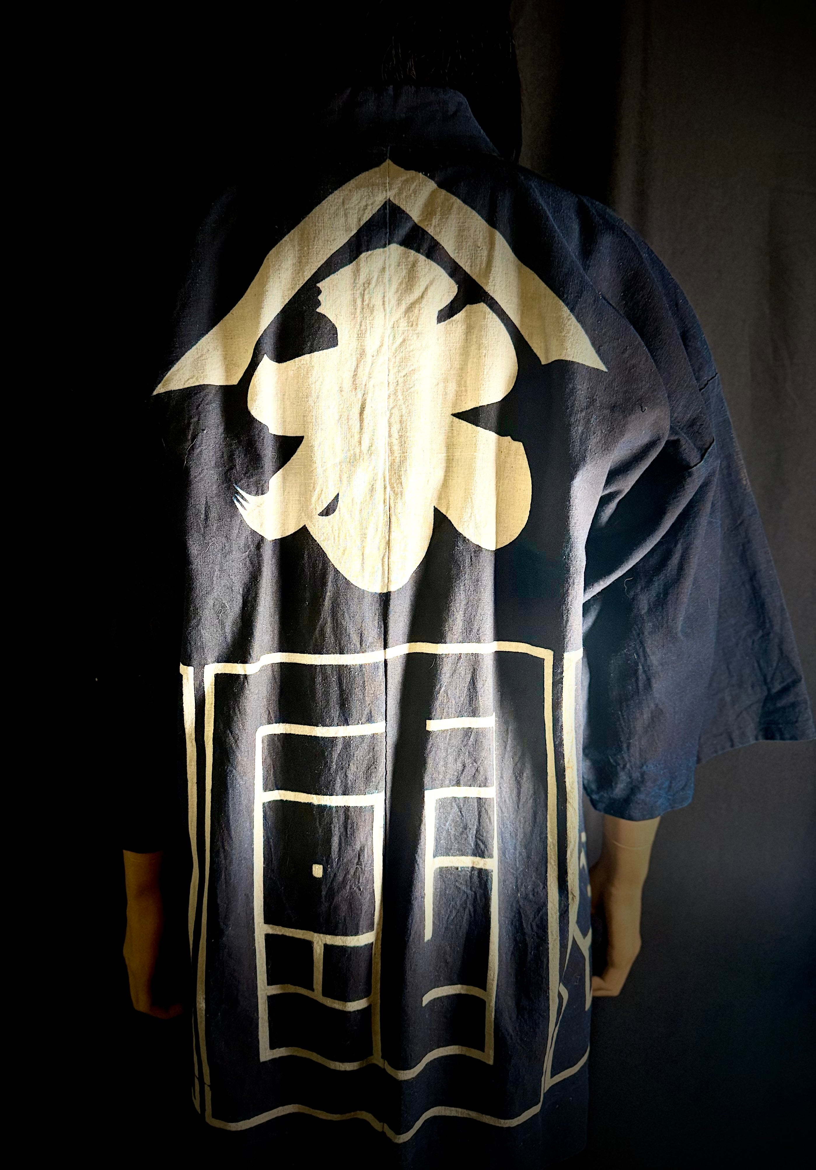 Vintage Japanese Deadstock Indigo Shop Happi Coat – Ikekuni Shōten